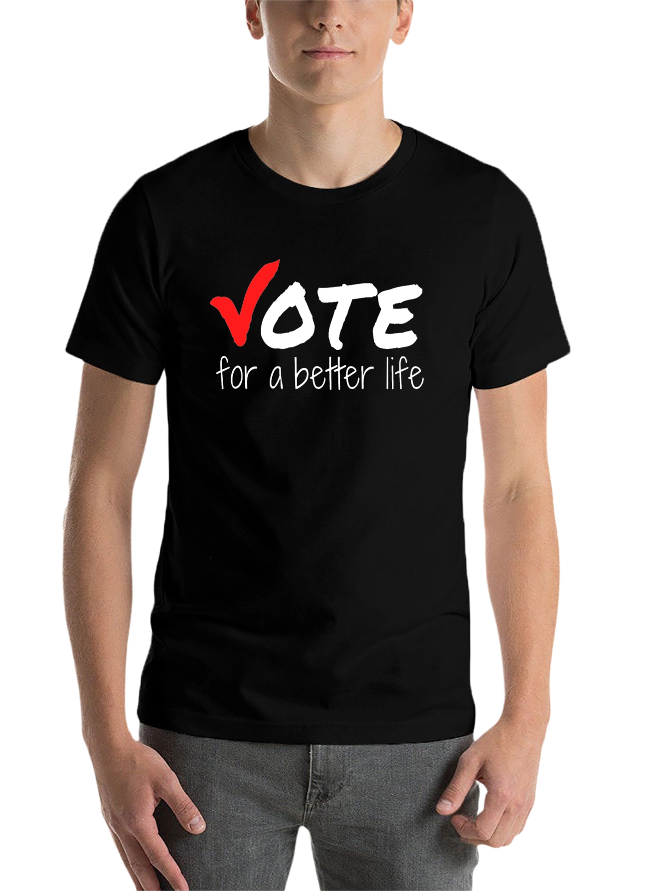 Black Vote for a Better Life Graphic Tee - Black Cotton view 7