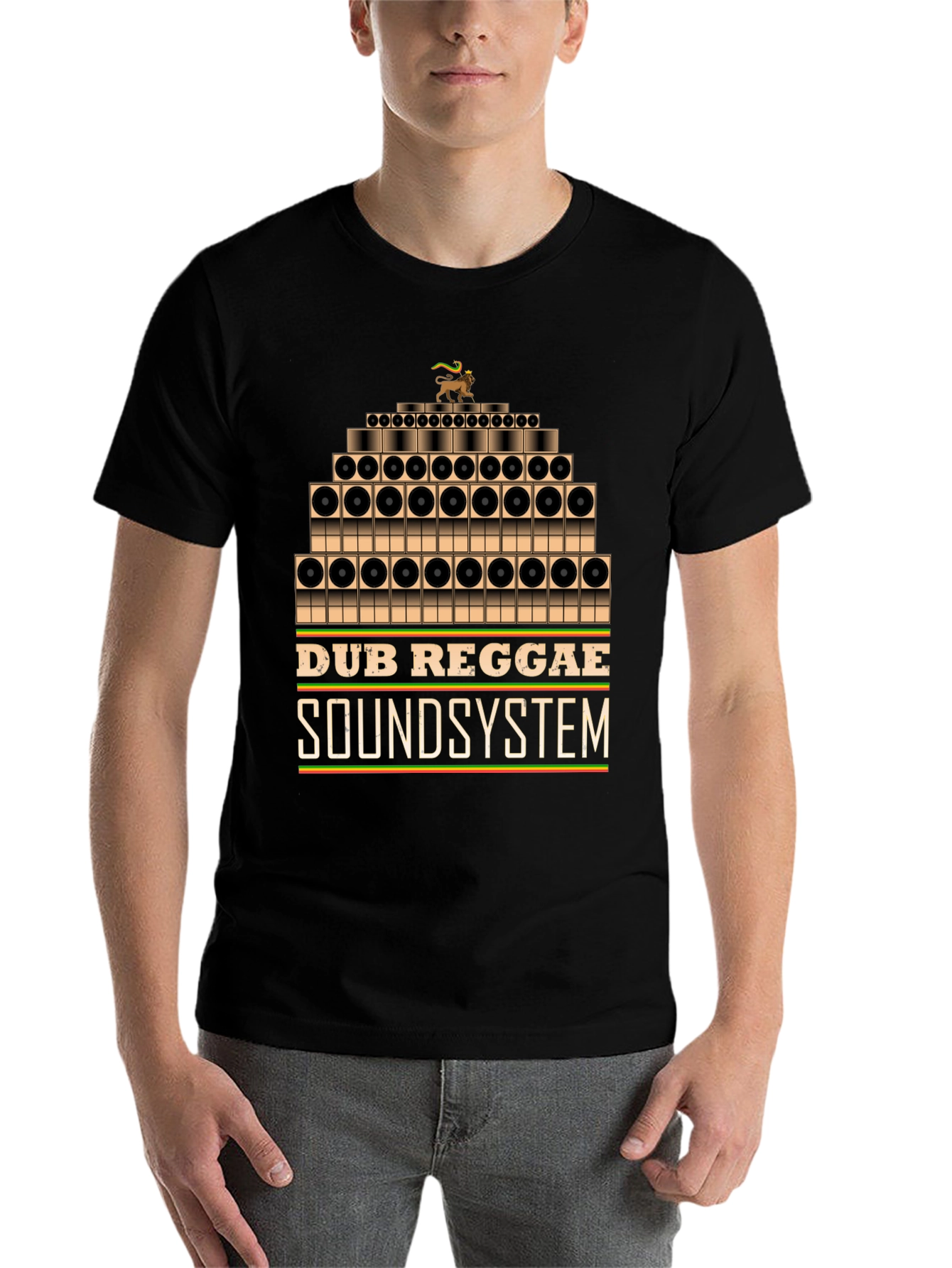 Black Dub Reggae Soundsystem Graphic Tee - Black view 7