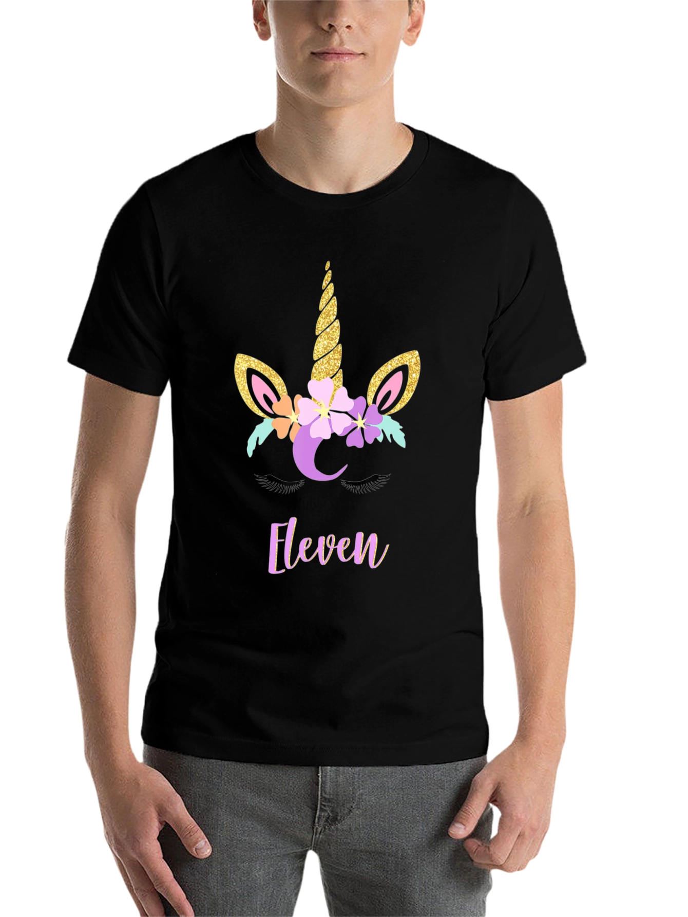 Black Unicorn Birthday Shirt - "Eleven" Tee view 7