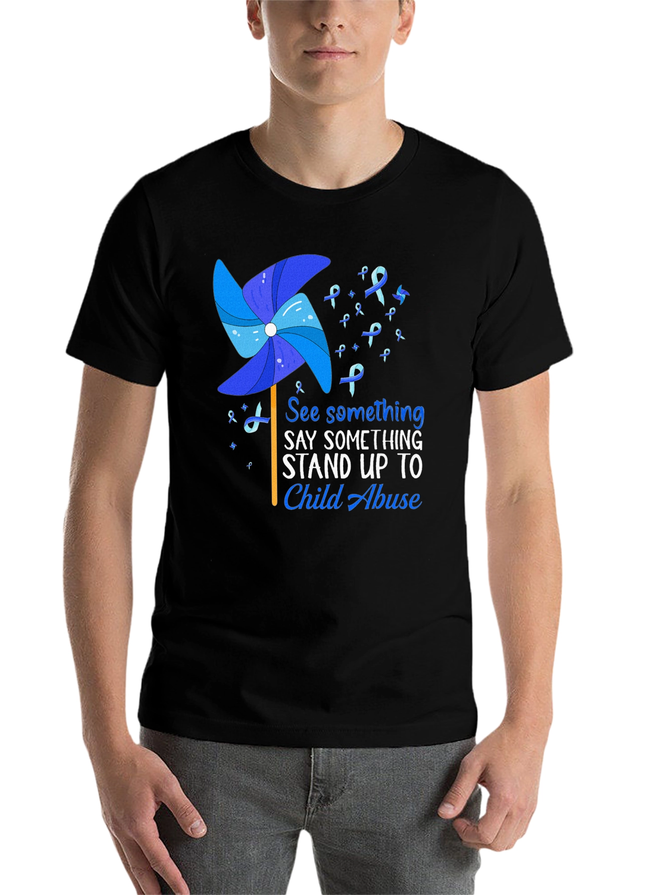Child Abuse Awareness Graphic T-Shirt - 7