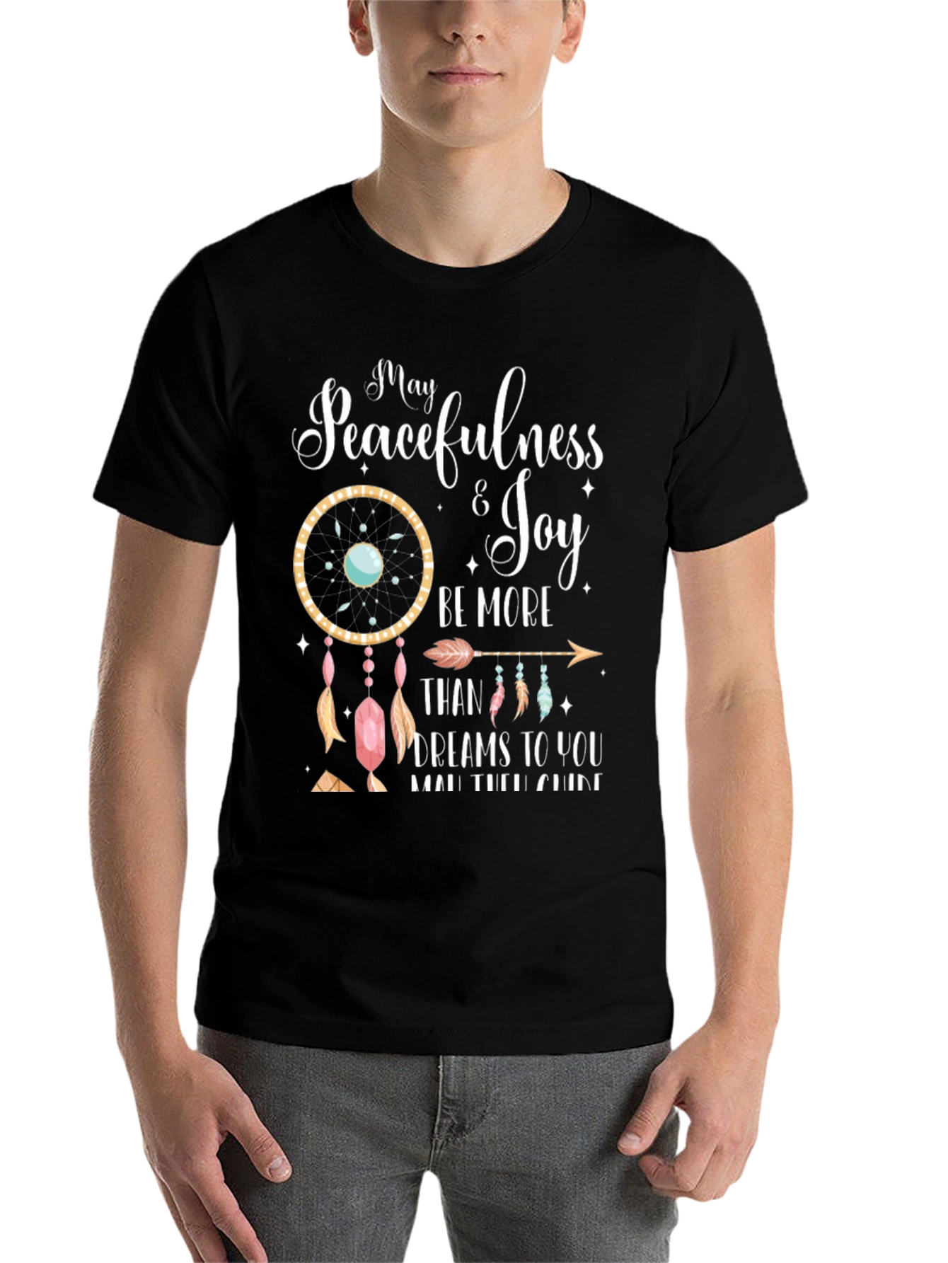 Black Peacefulness & Joy Graphic Tee view 7