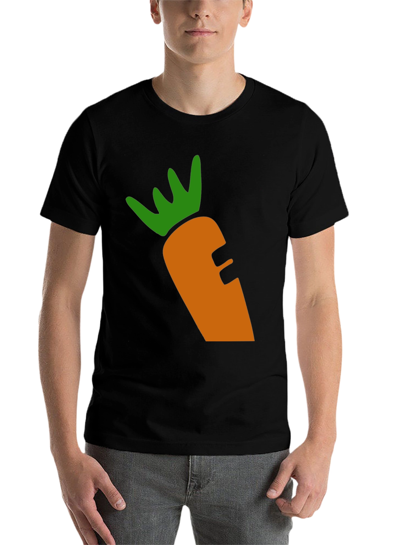 Black Carrot Graphic Tee - Black Cotton Blend view 7