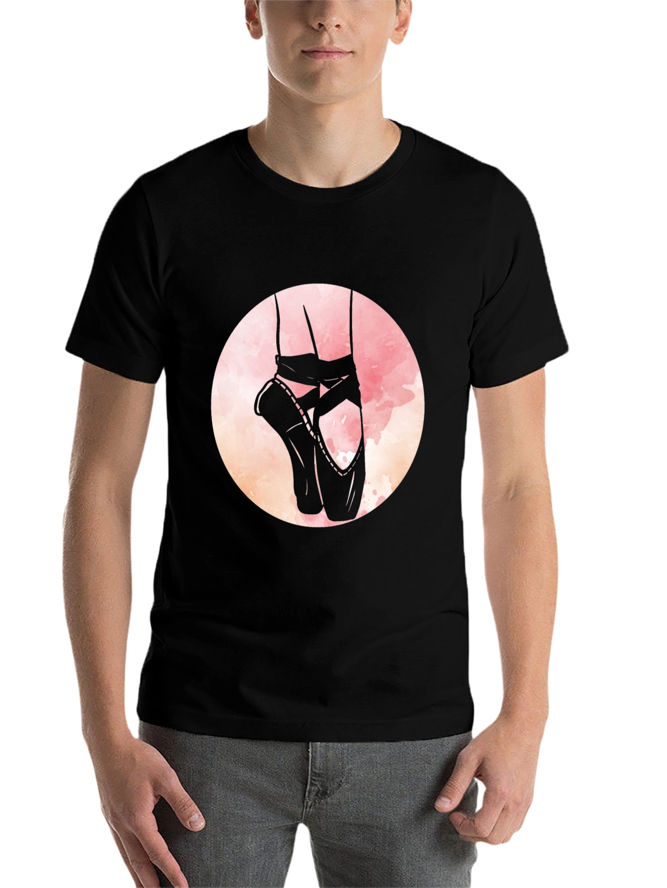 Ballet Shoes Graphic Tee - Dance Lover's Black T-Shirt - 7