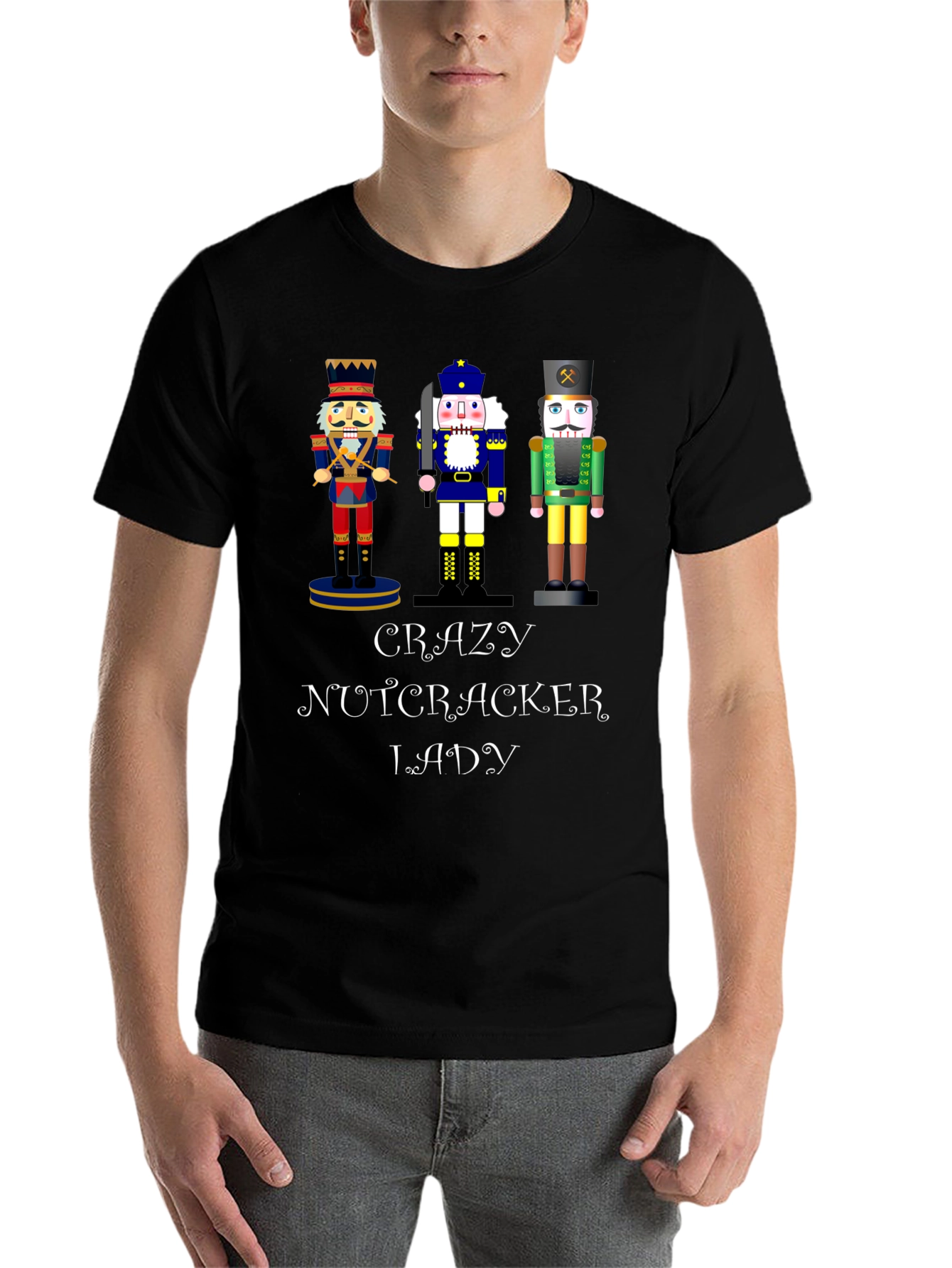 Black Crazy Nutcracker Lady T-Shirt view 7
