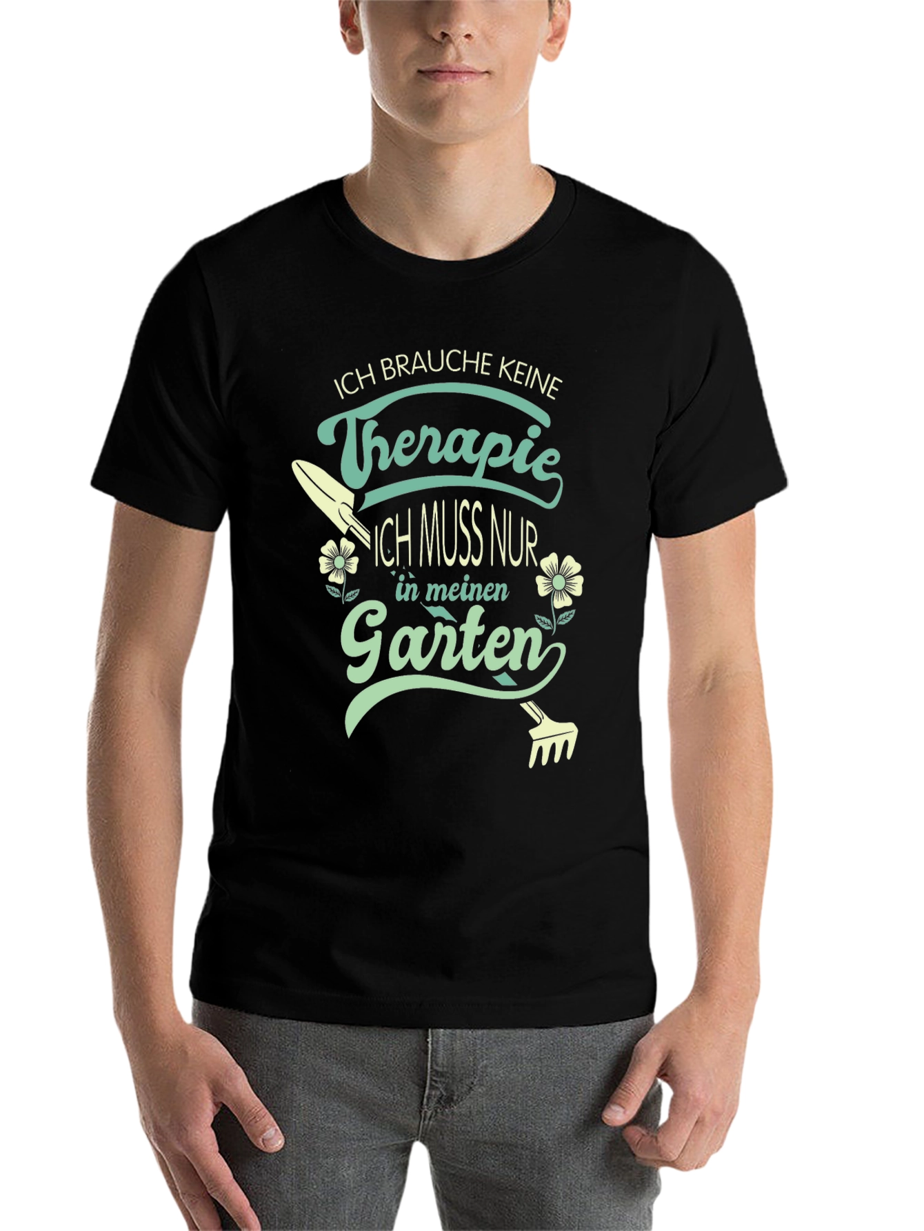 Black Therapie Garten T-Shirt: Gardening is My Therapy view 7