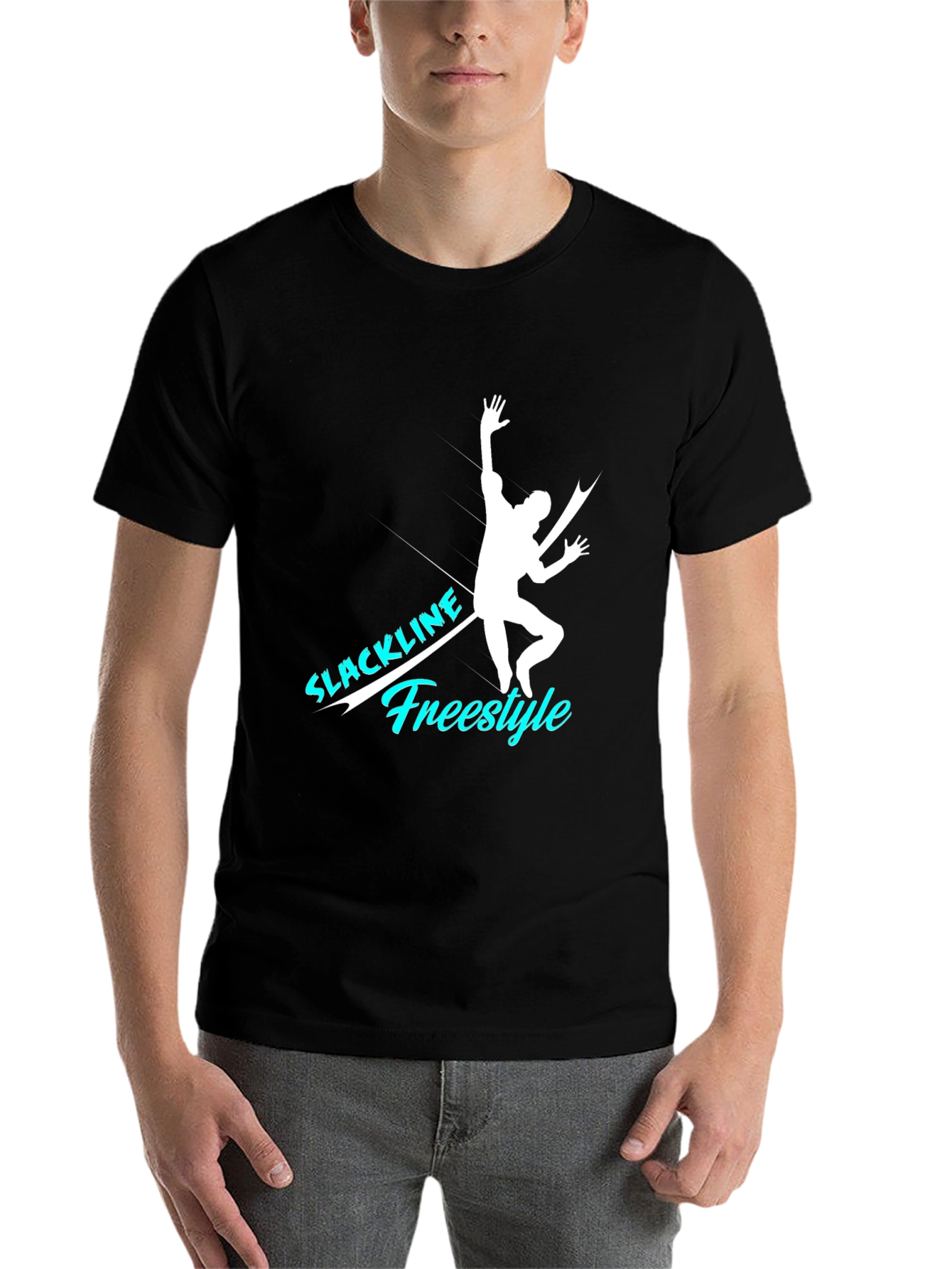 Black Slackline Freestyle Graphic T-Shirt - Black view 7