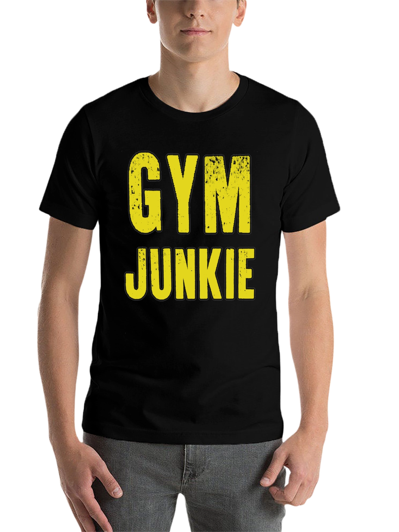 Black Gym Junkie Graphic T-Shirt - Fitness Apparel view 7