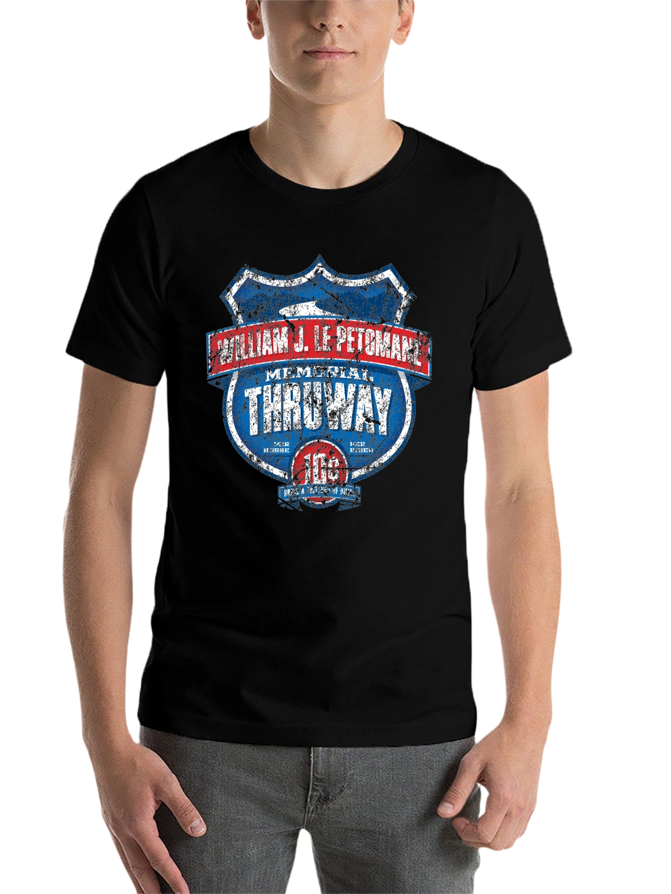 Black William J. Le Petomane Throway Memorial Graphic T-Shirt view 7