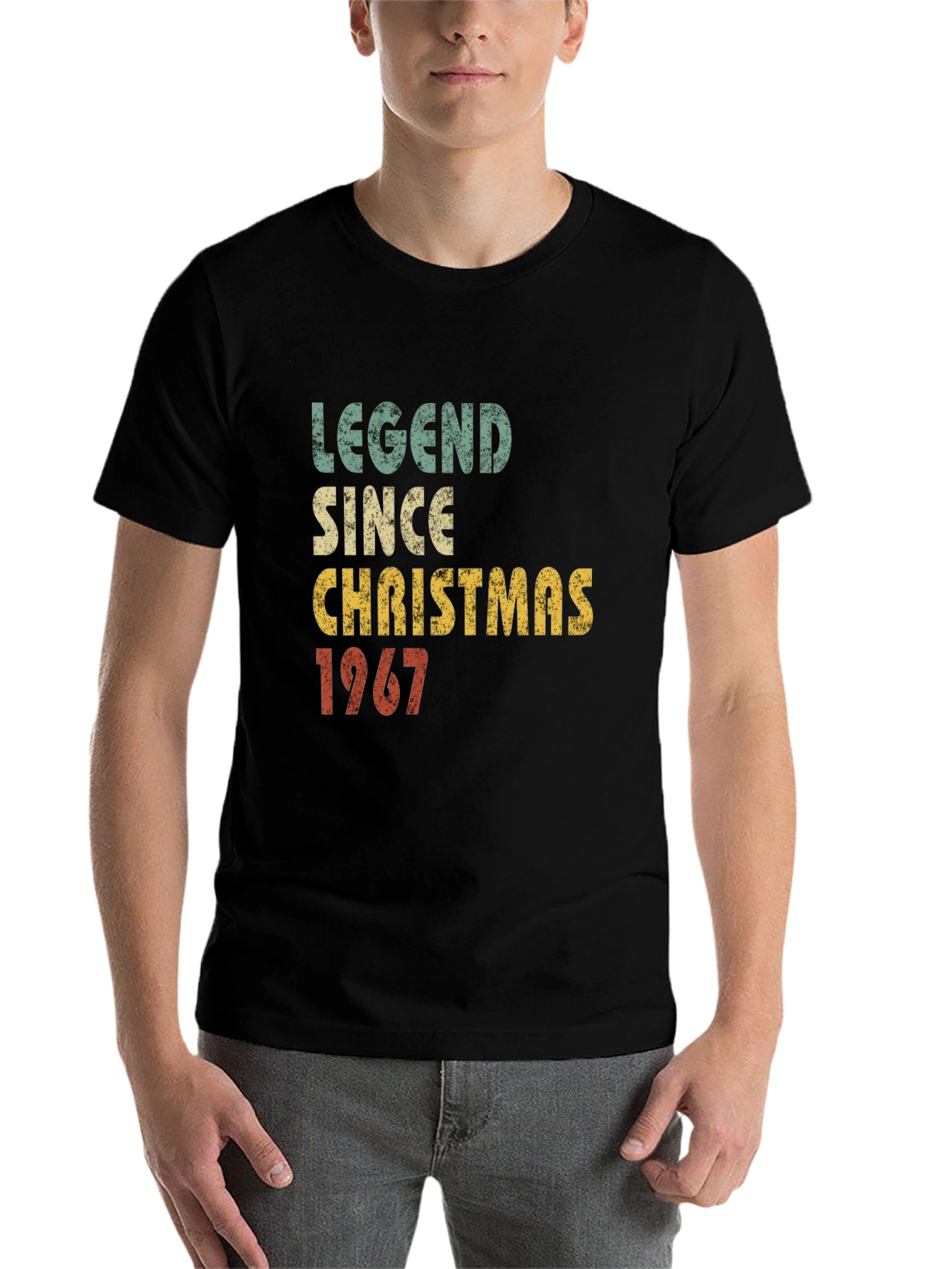 Black Legend Since Christmas 1967 Graphic T-Shirt view 7