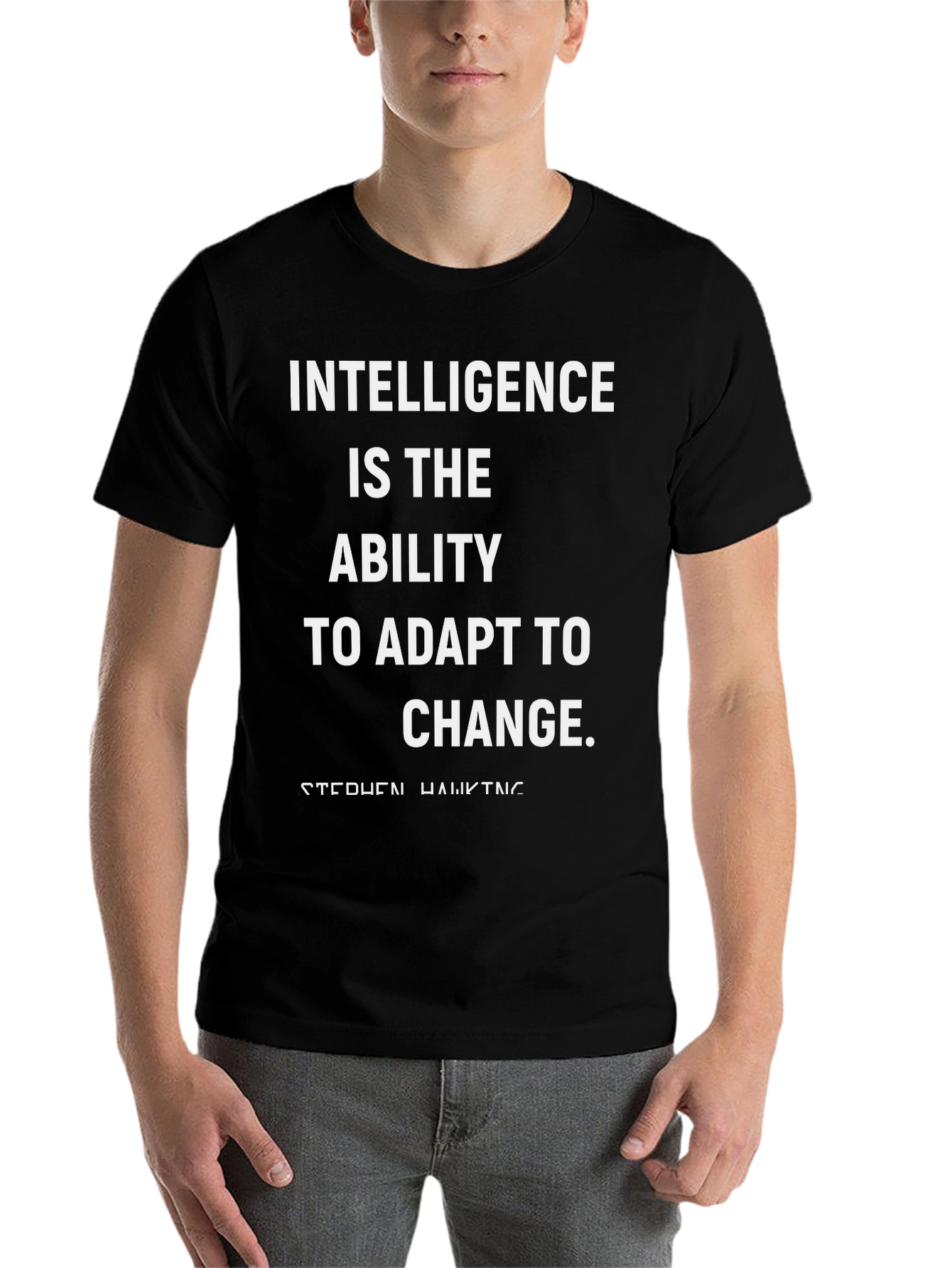 Black Intelligence Adapt to Change T-Shirt view 7