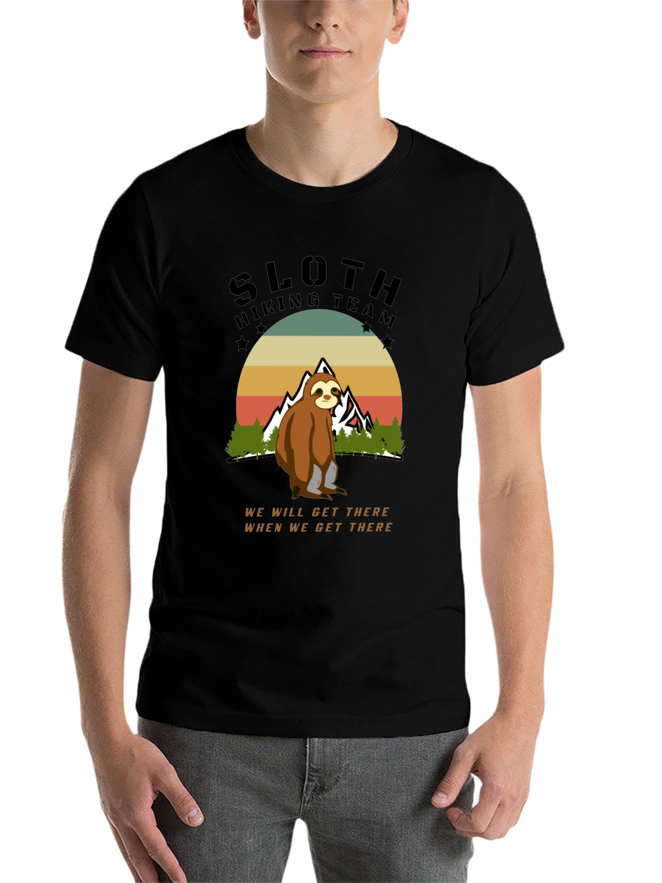 Black Sloth Hiking Team Tee view 7