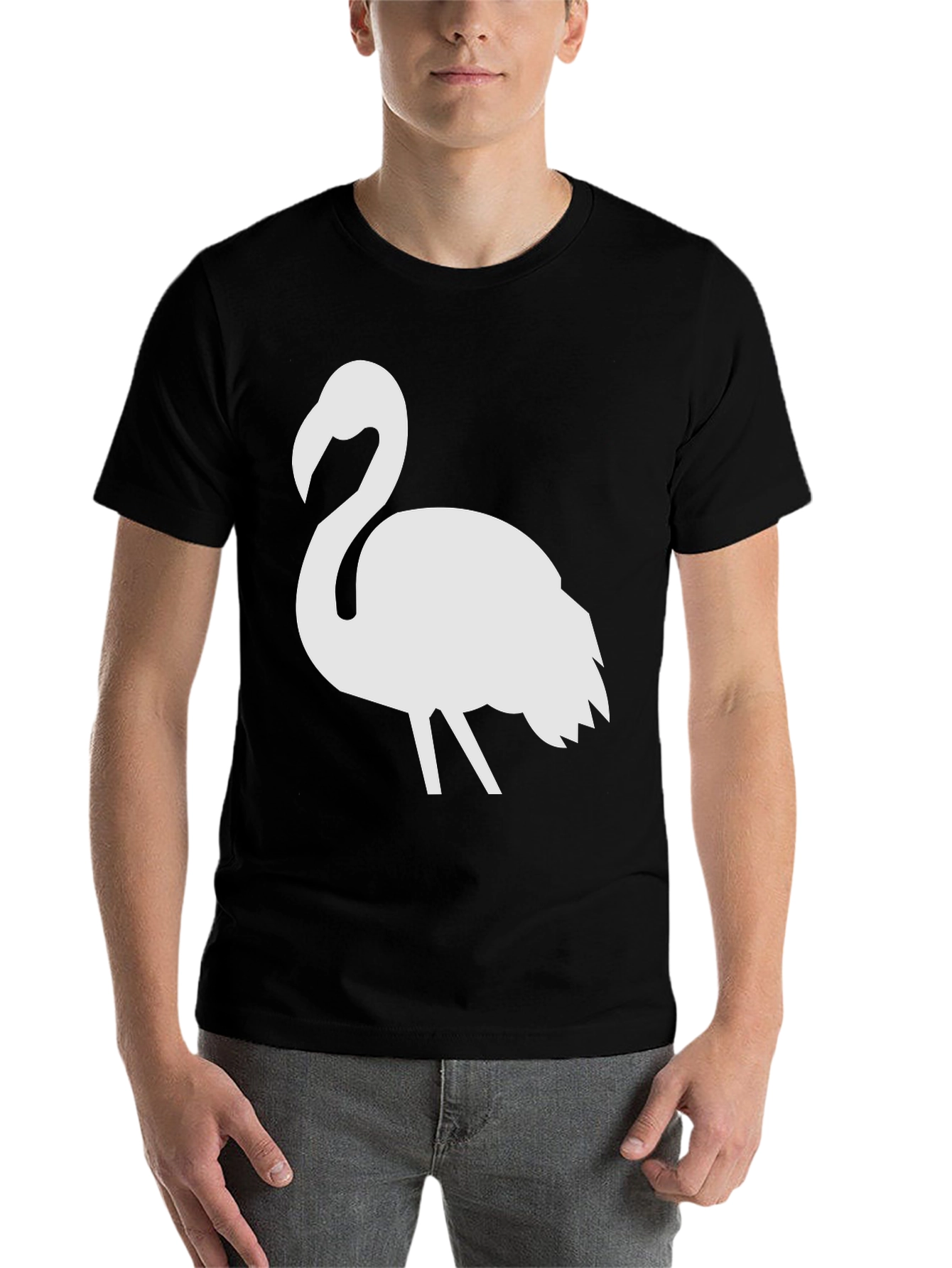 Black Flamingo Graphic Tee - Men's Black T-Shirt view 7