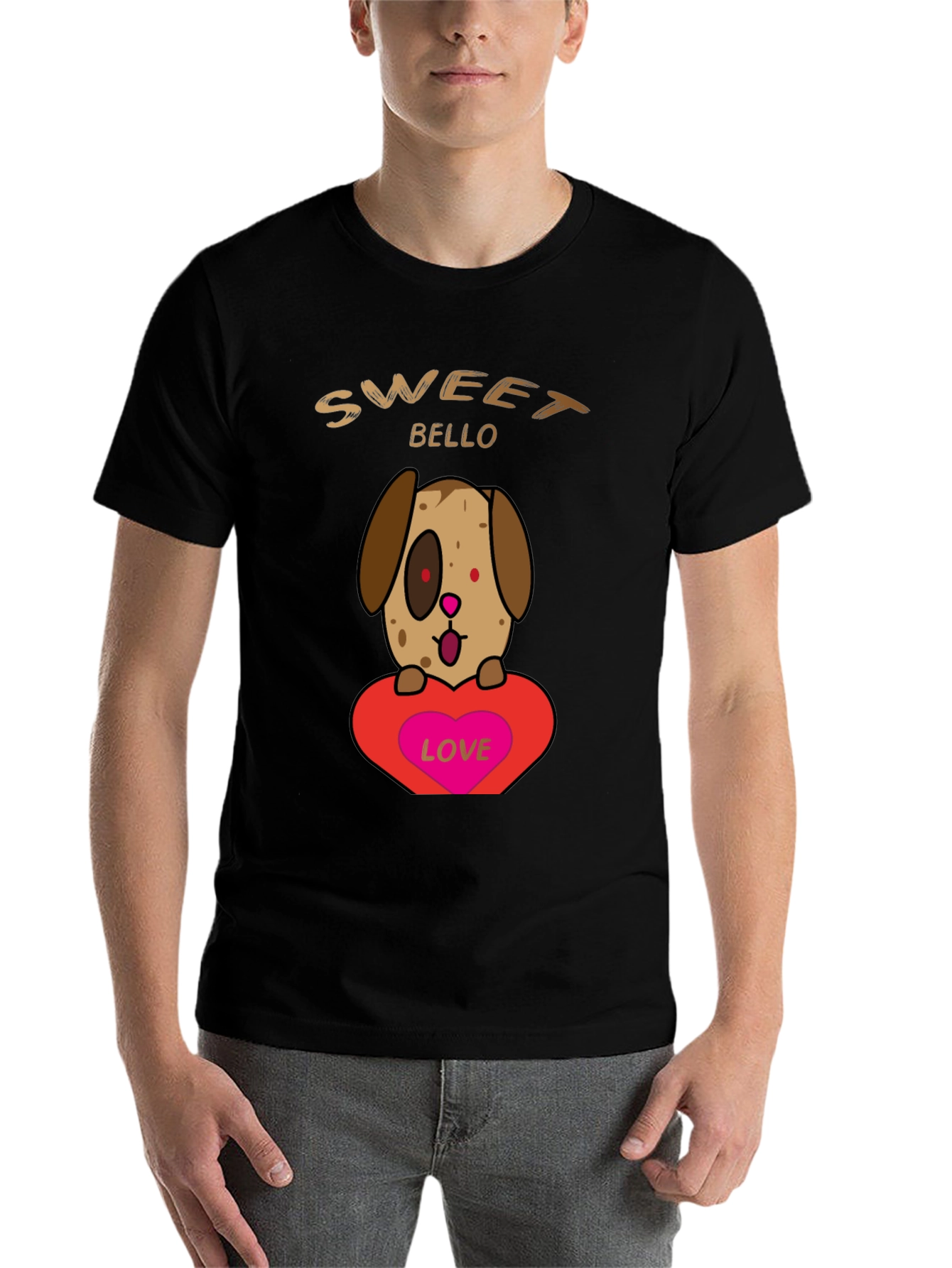 Black Sweet Bello Dog Lover T-Shirt view 7