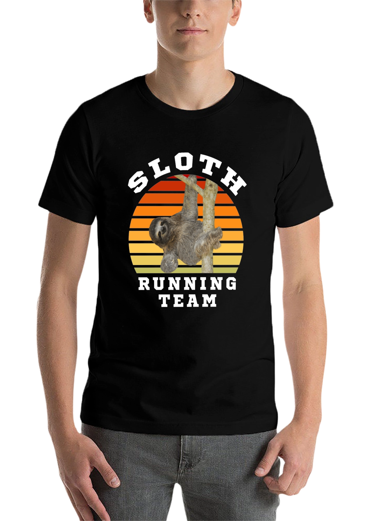 Black Sloth Running Team T-Shirt view 7
