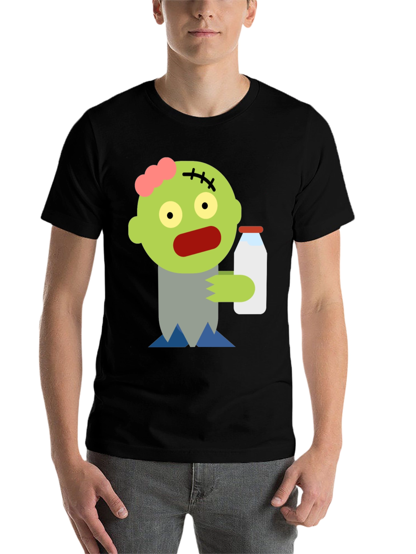 Black Zombie Milk T-Shirt - Spooky Fun! view 7