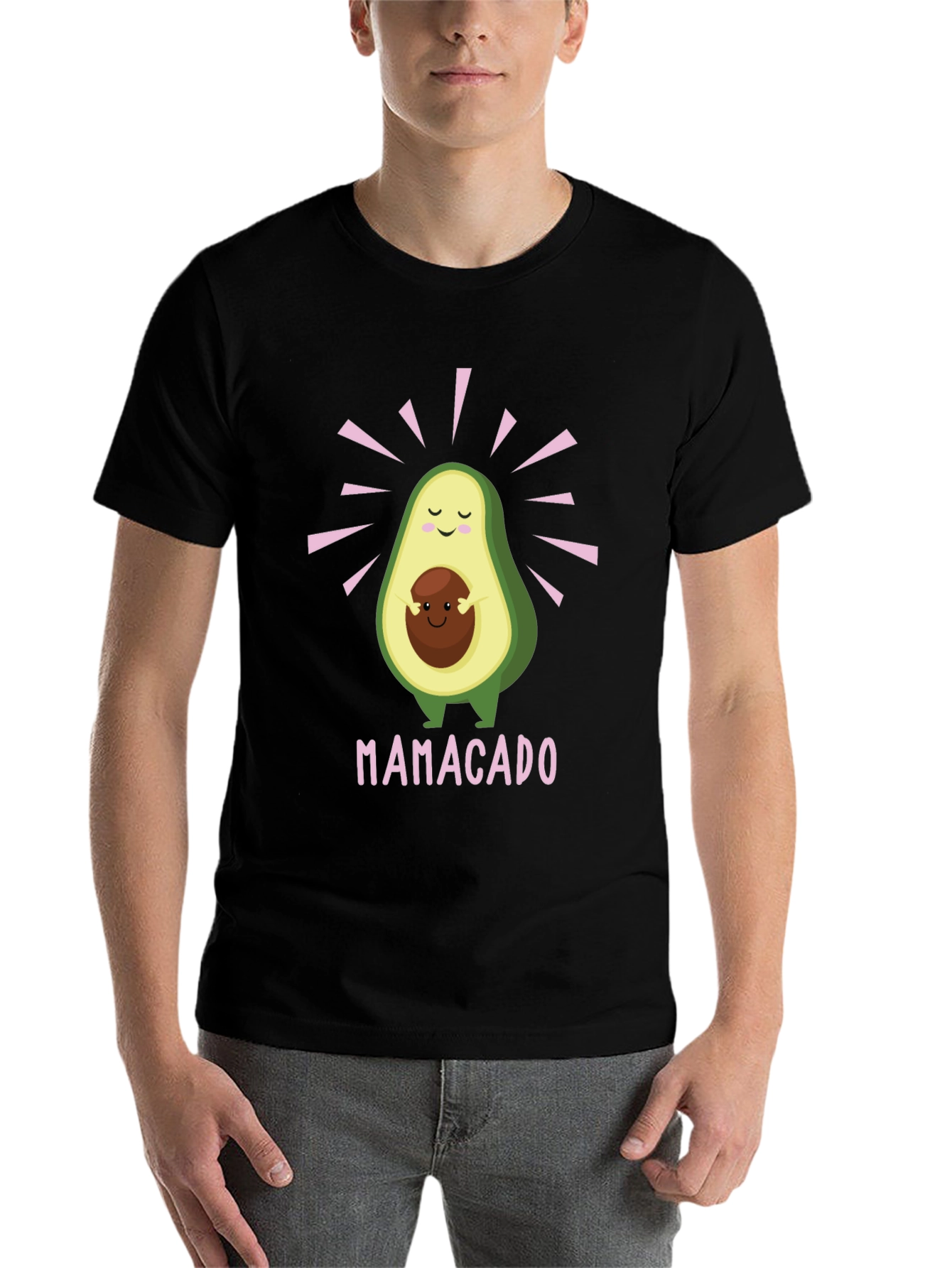 Black Mamacado T-Shirt - Avocado Motherhood Tee view 7