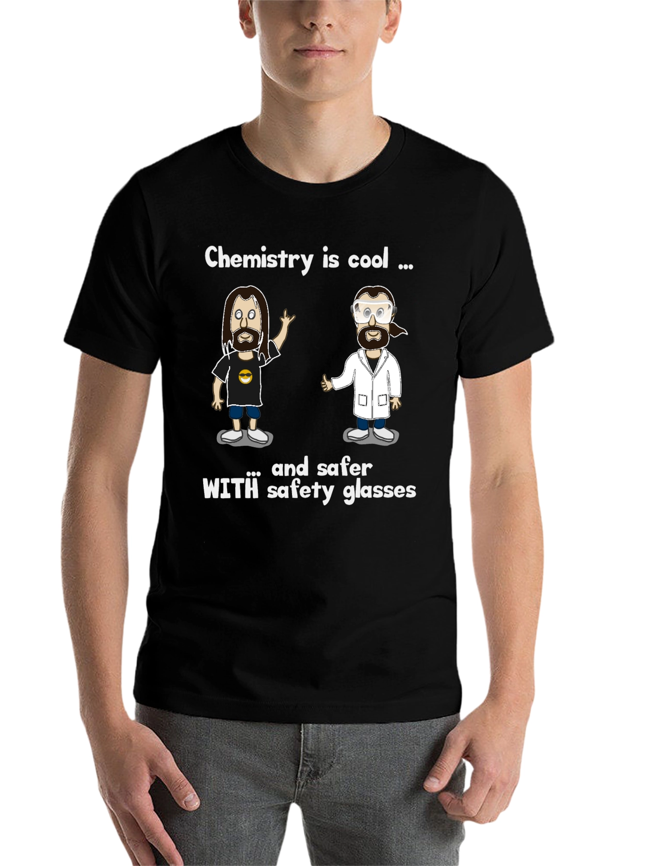 Black Chemistry Is Cool T-Shirt - Men's Black Graphic Tee view 7