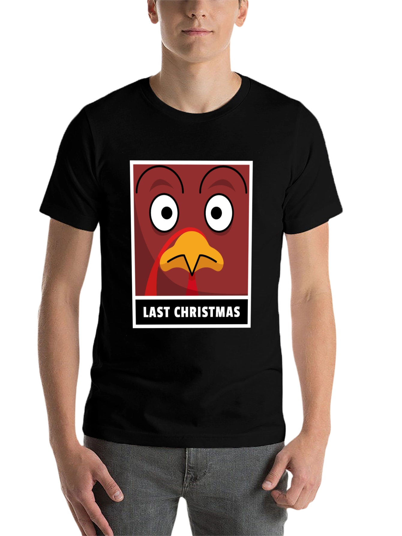 Black Funny Turkey Last Christmas T-Shirt view 7
