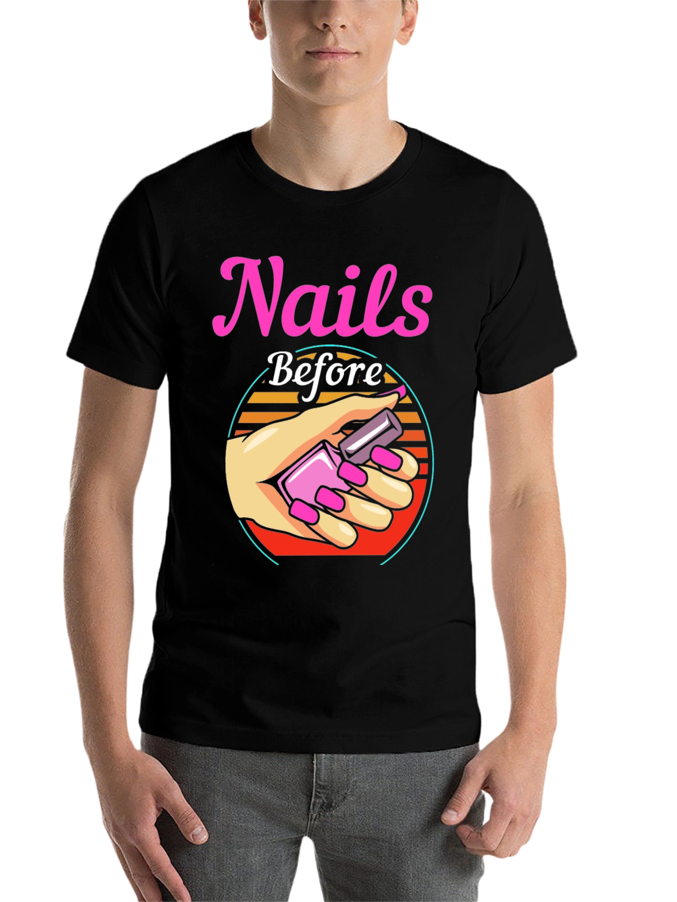 Black Nails Before Anything T-Shirt view 7
