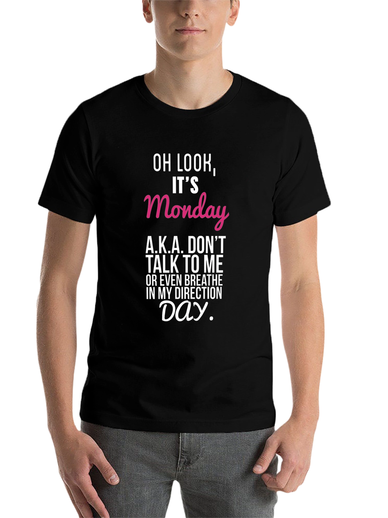 Black Funny Monday T-Shirt - Don't Talk To Me Day view 7