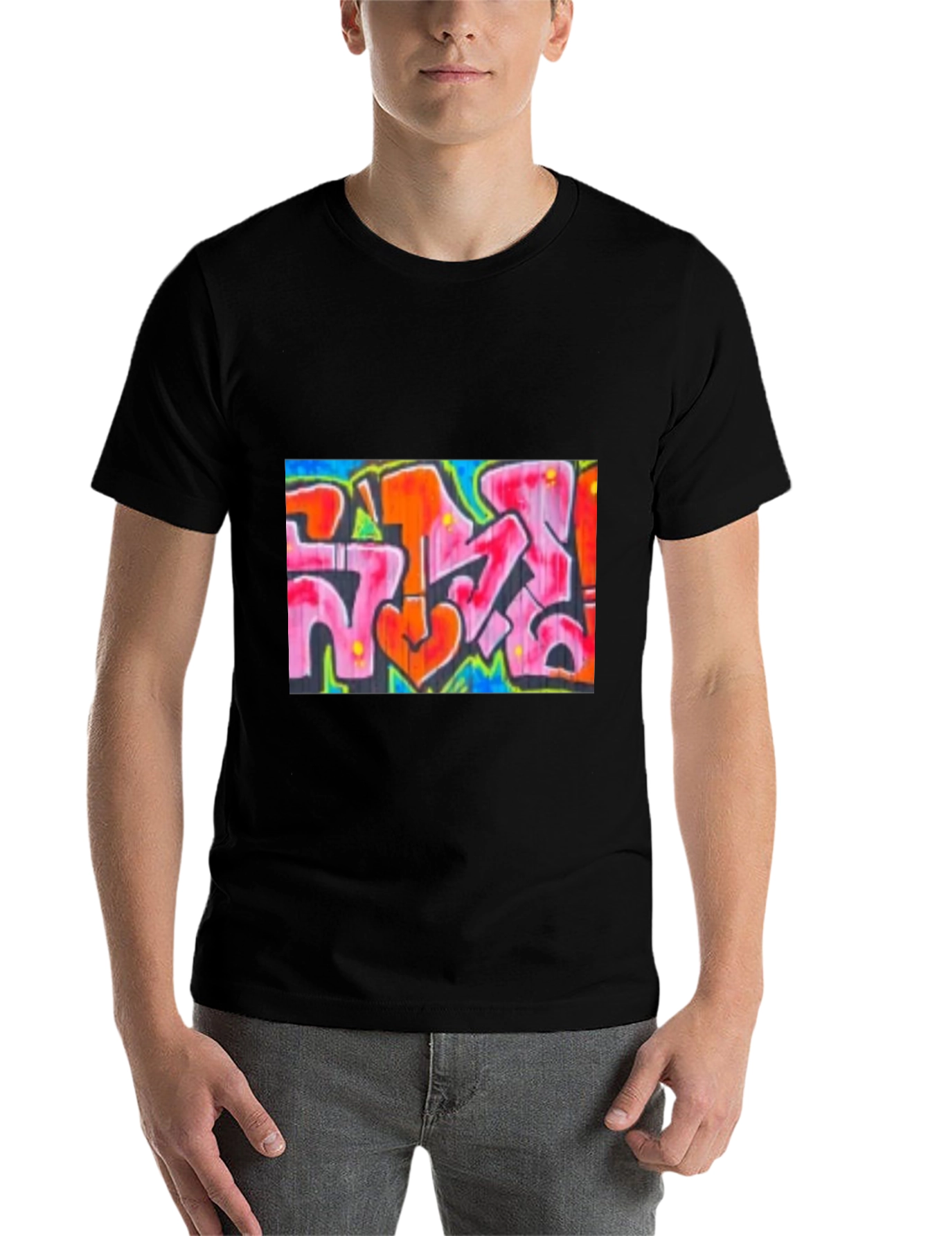 Black Graffiti Art Tee - Unique Street Style view 7