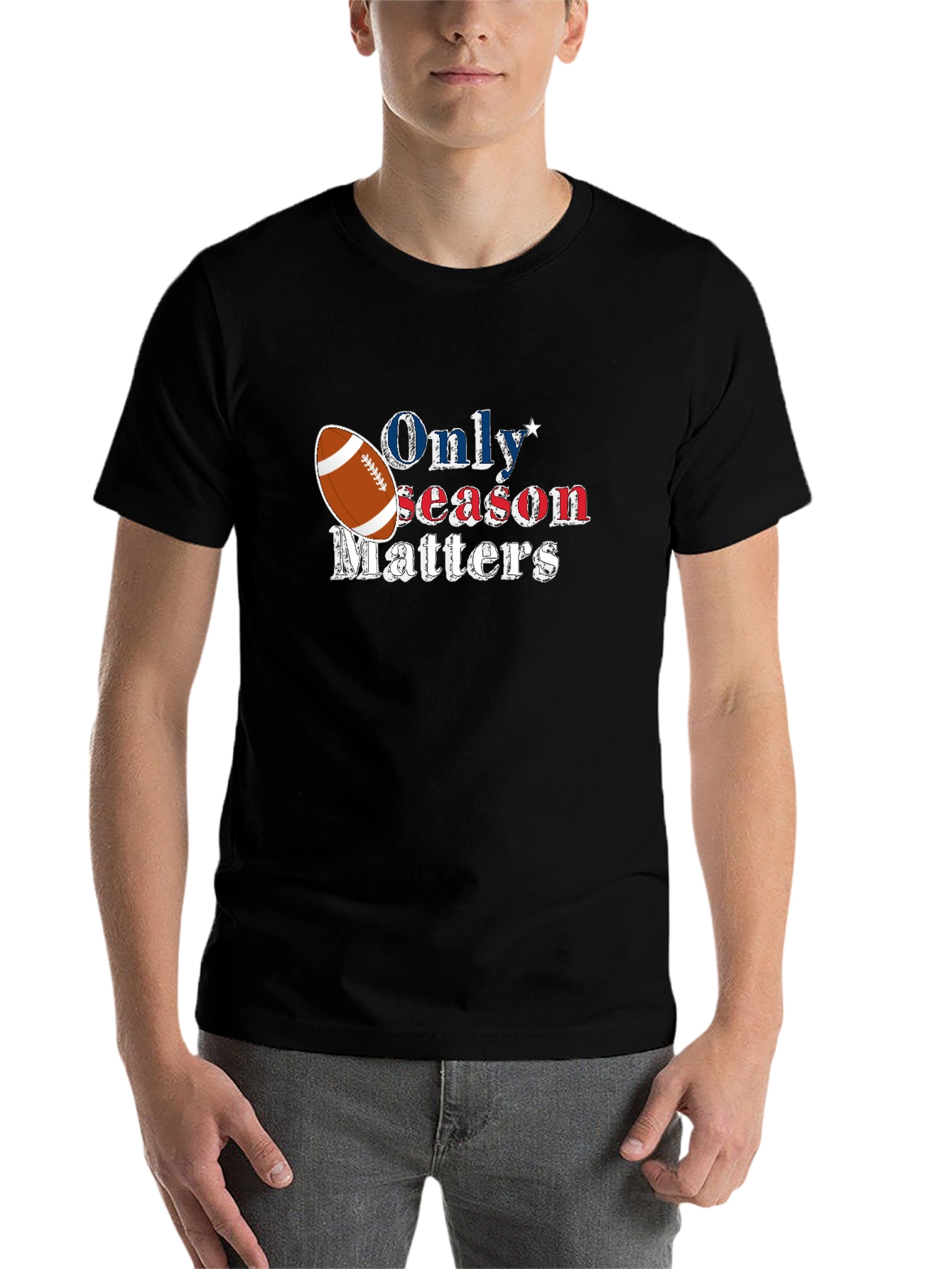Black Football Season Matters T-Shirt view 7