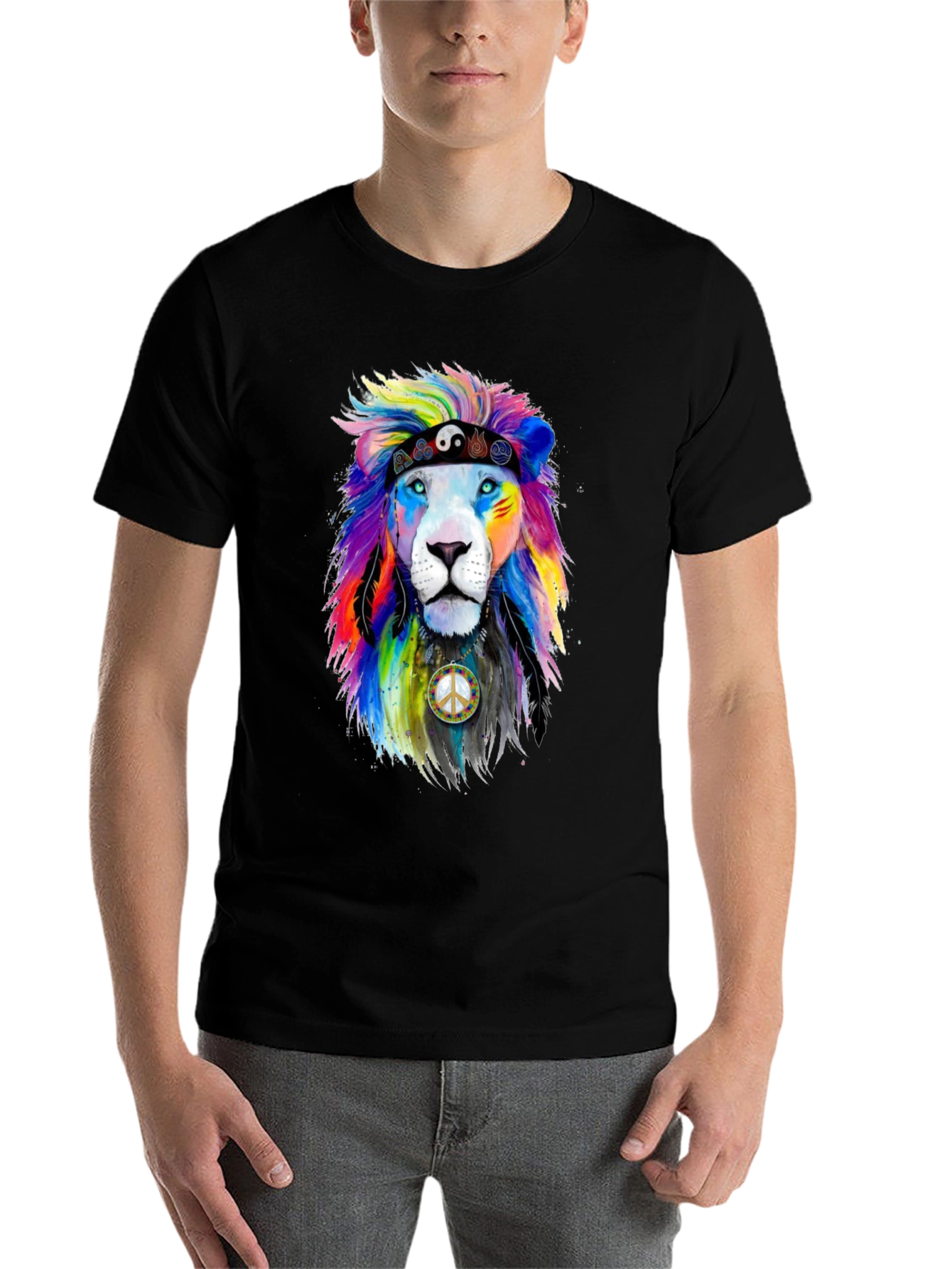 Rainbow Lion Peace T-Shirt - 7