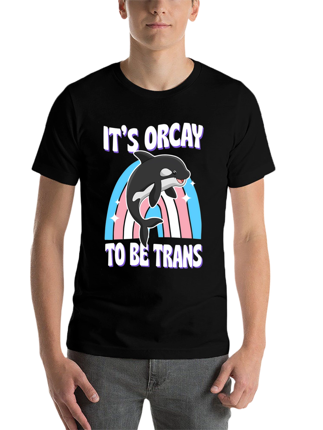 Black It's Orcay To Be Trans T-Shirt view 7
