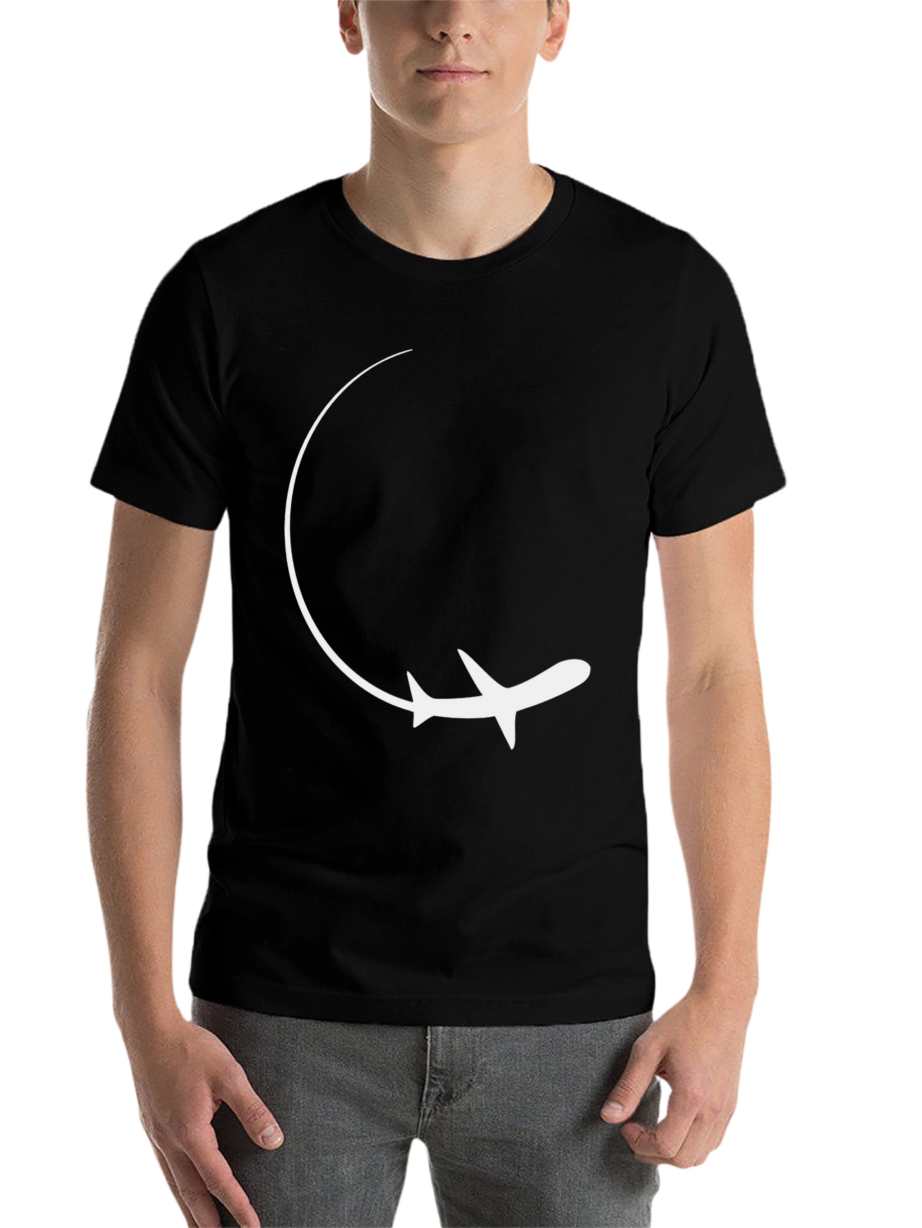 Black Fly High Black Airplane Graphic Tee view 7