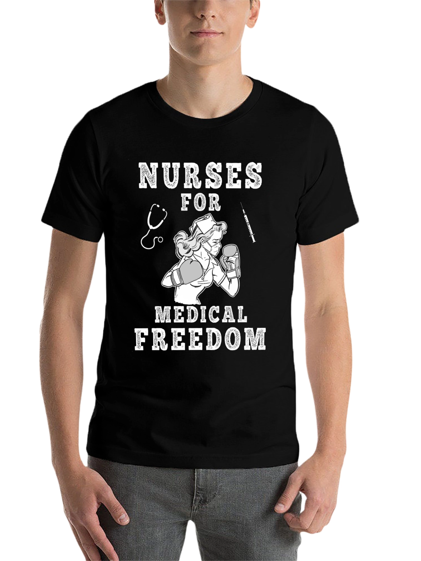 Black Nurses for Medical Freedom T-Shirt view 7
