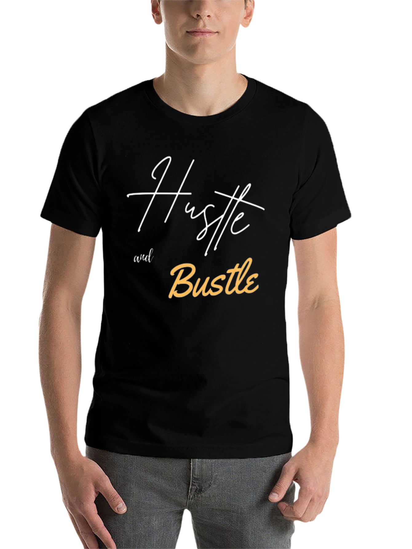 Black Hustle and Bustle Graphic Tee view 7