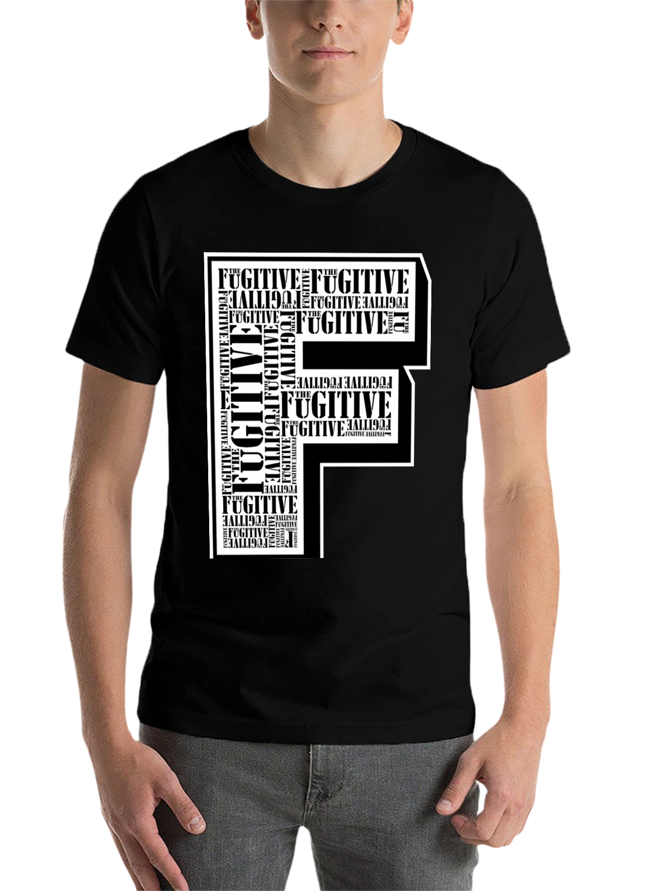 Fugitive F Graphic Print T-Shirt - 7