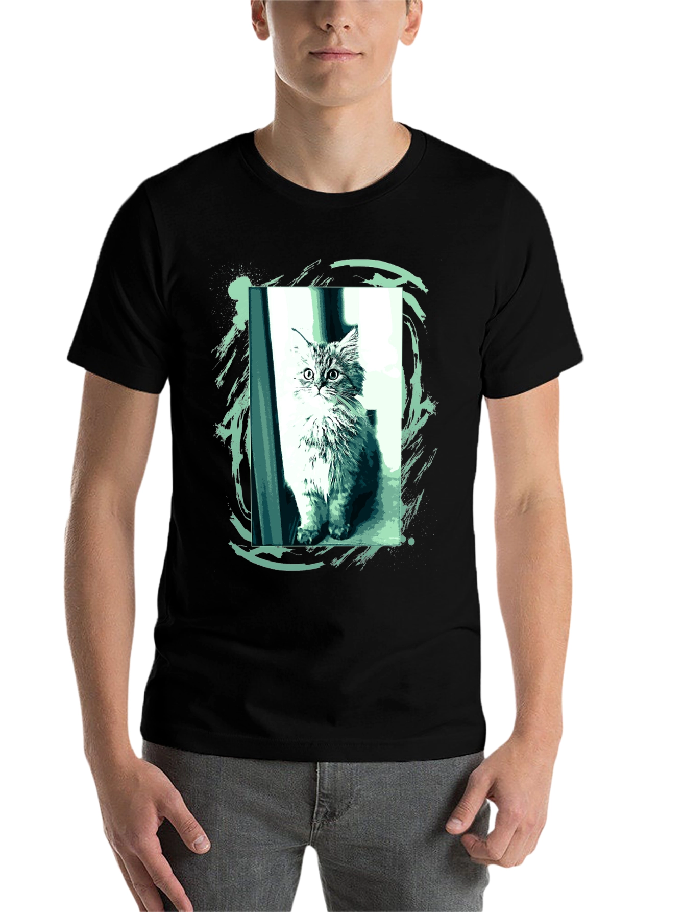 Black Cat Graphic T-Shirt - Unique Style view 7