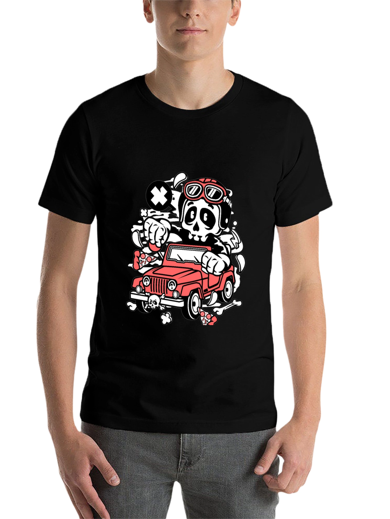 Black Skull Driver Black T-Shirt view 7