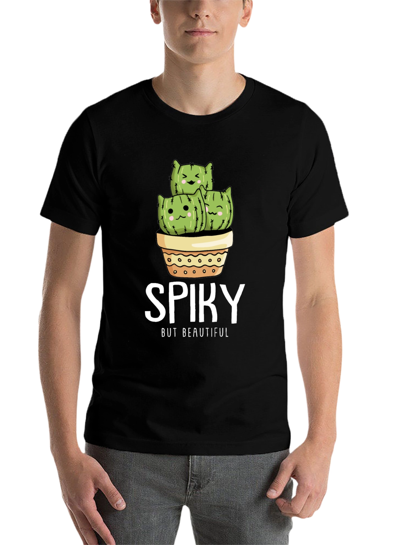 Black Spiky But Beautiful Cactus T-Shirt view 7