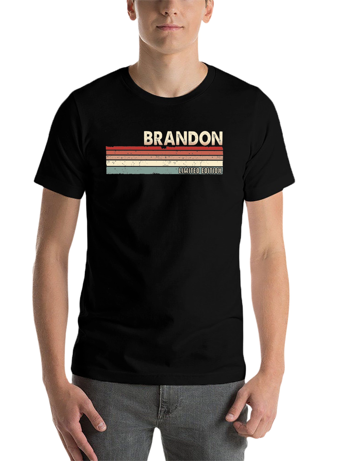 Black Brandon Limited Edition Retro T-Shirt view 7