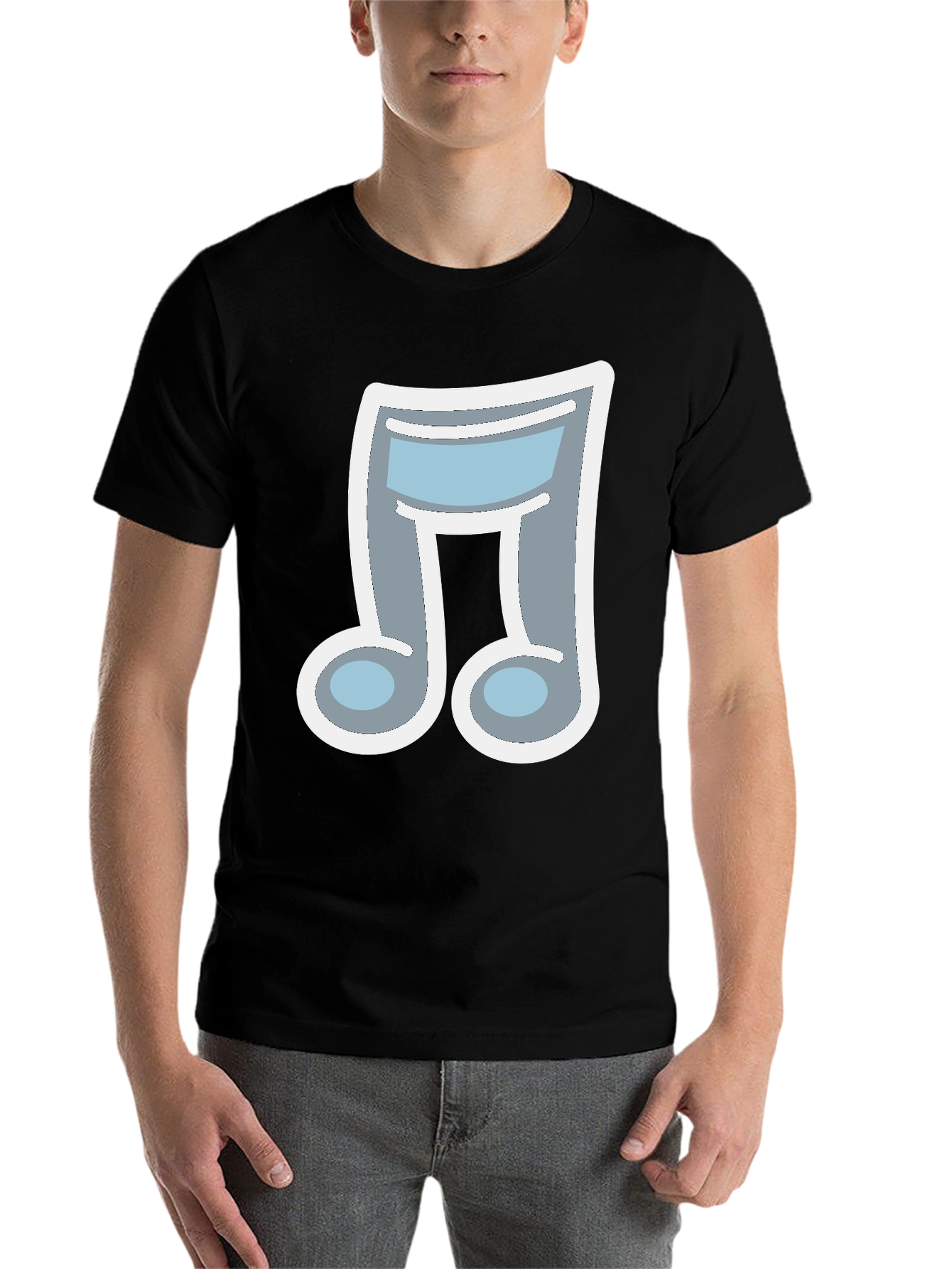 Black Music Note T-Shirt - Stylish & Unique view 7