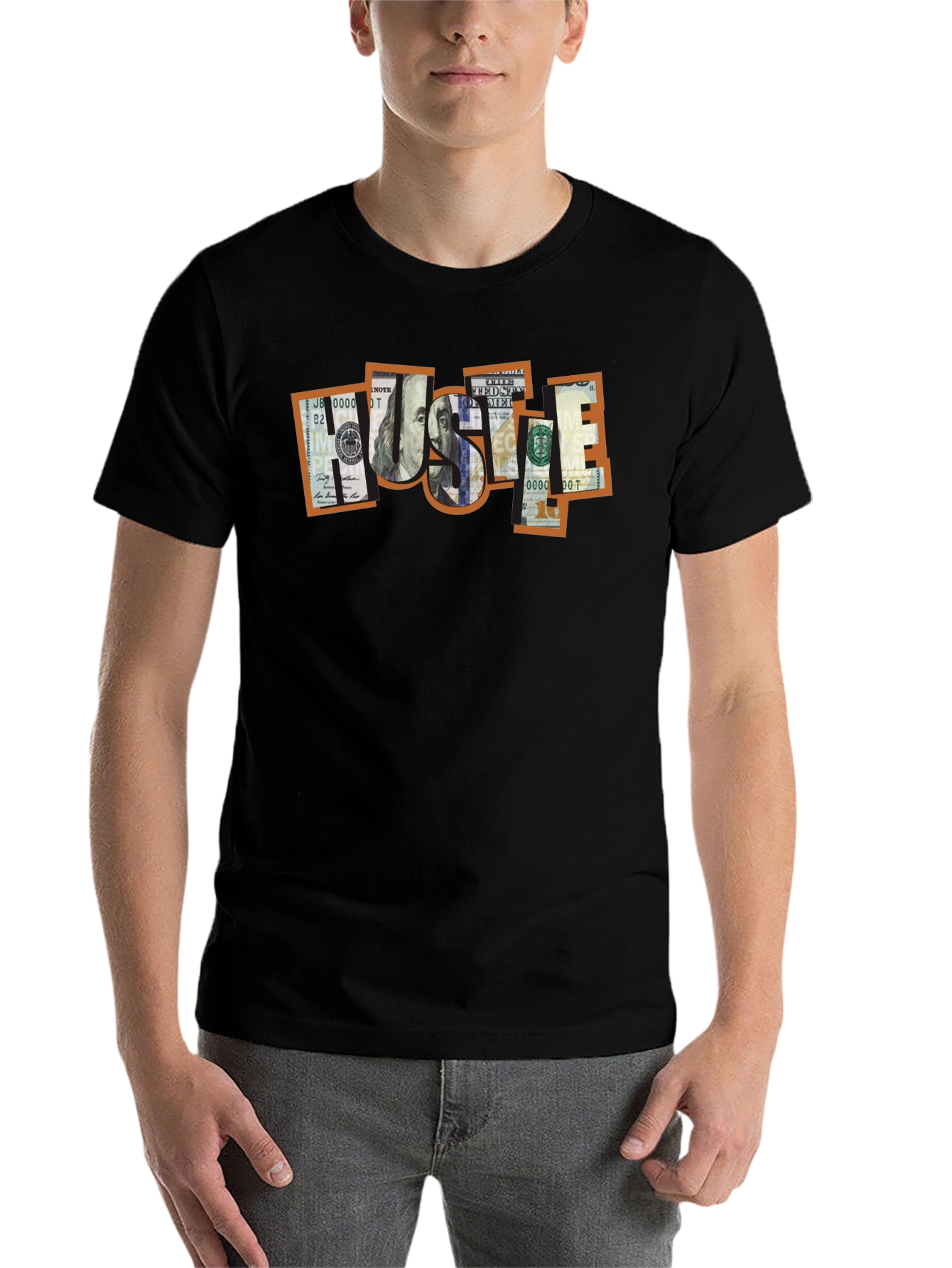 Black Money Hustle Graphic Tee - Black view 7