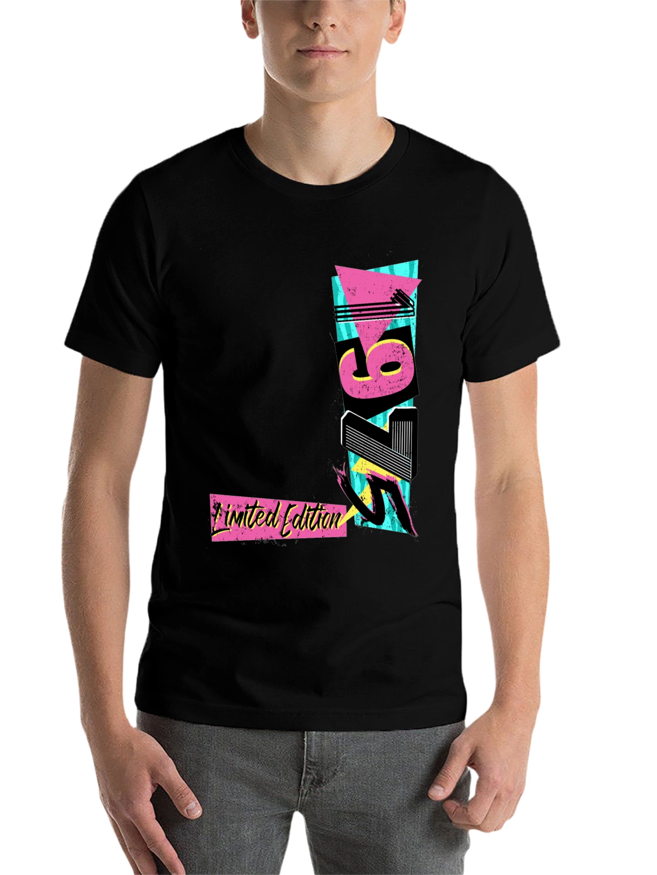 Black Limited Edition 1975 Retro T-Shirt view 7