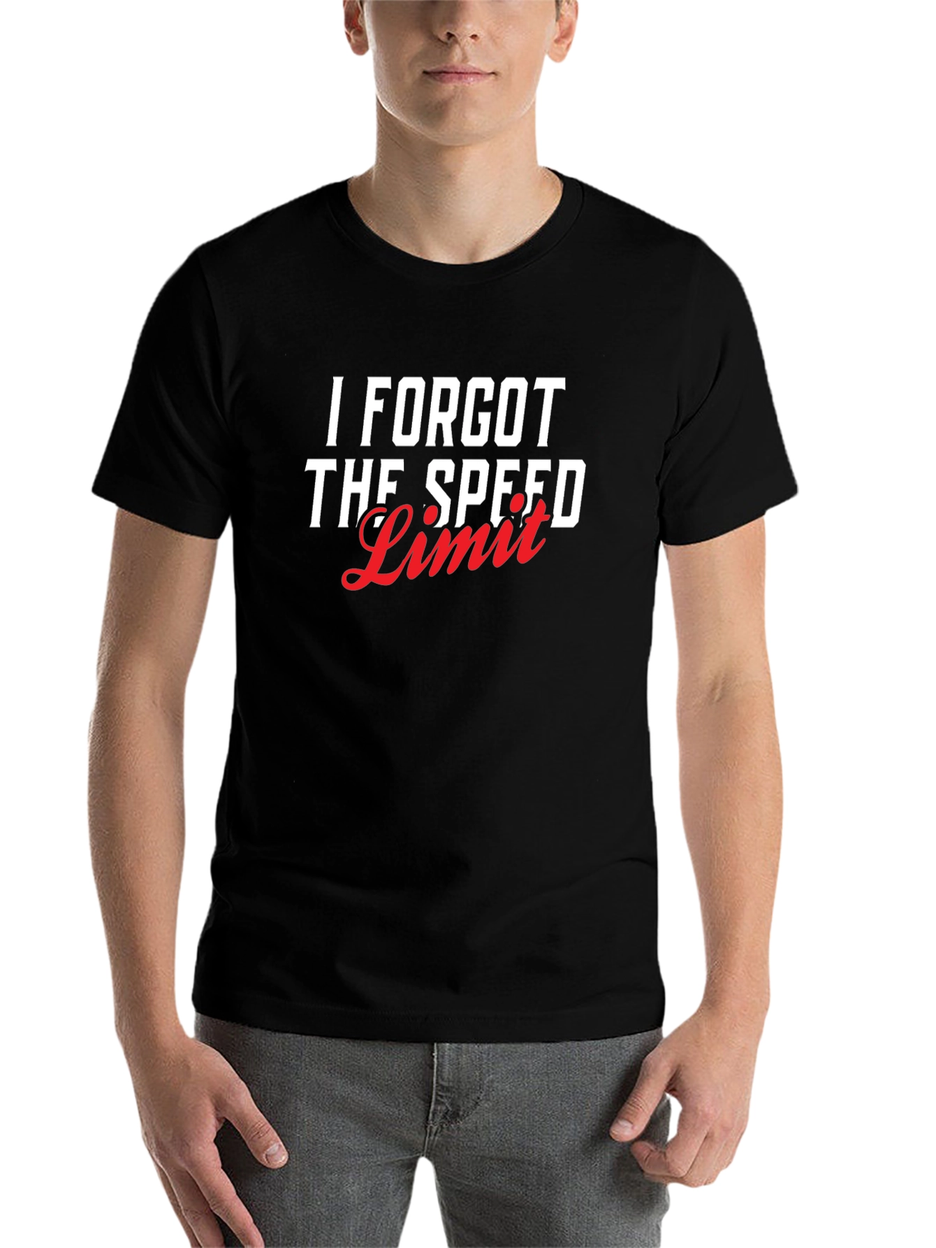 Black I Forgot The Speed Limit Graphic T-Shirt view 7