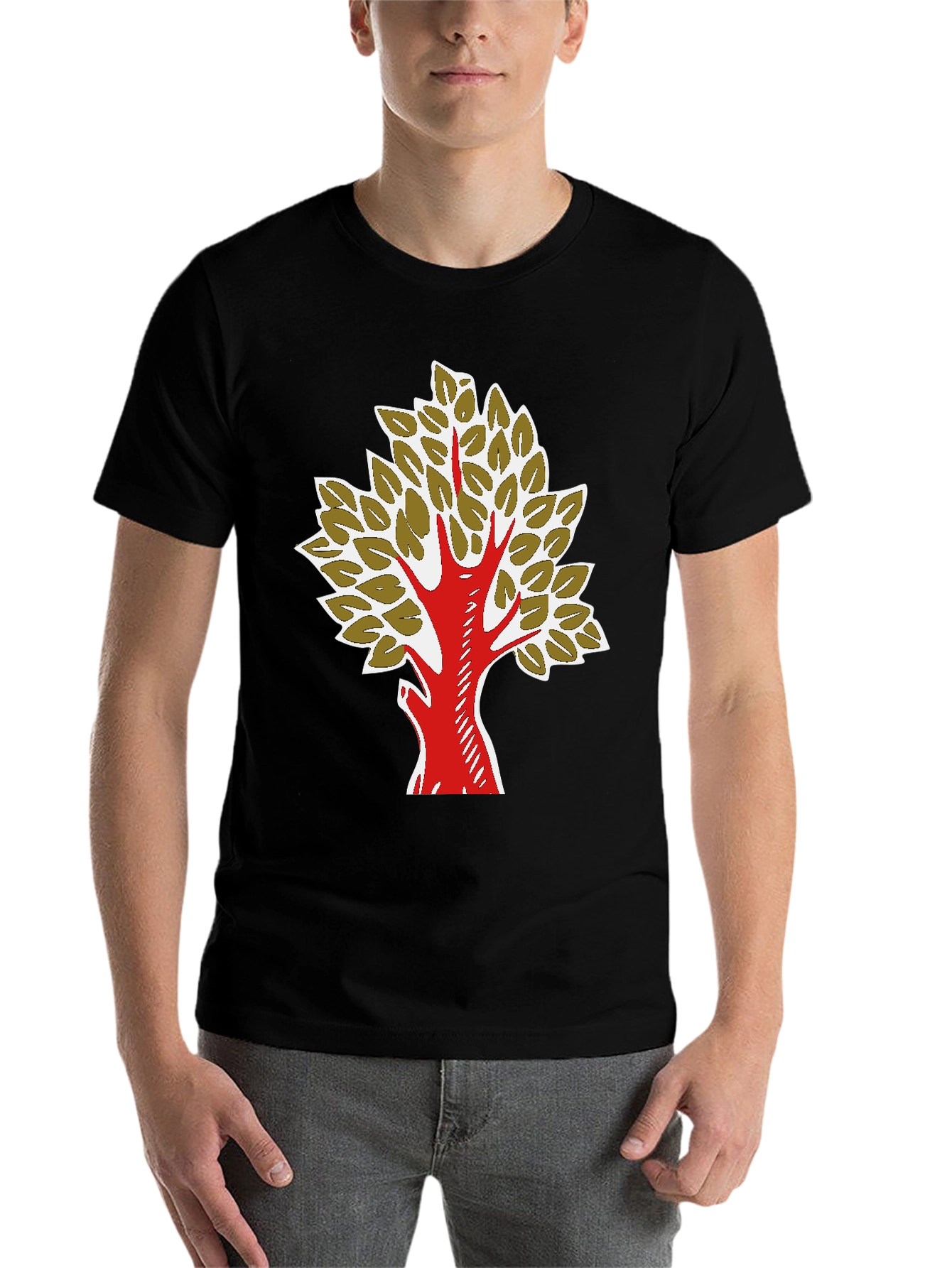 Black Tree Graphic T-Shirt - Nature Inspired Design view 7