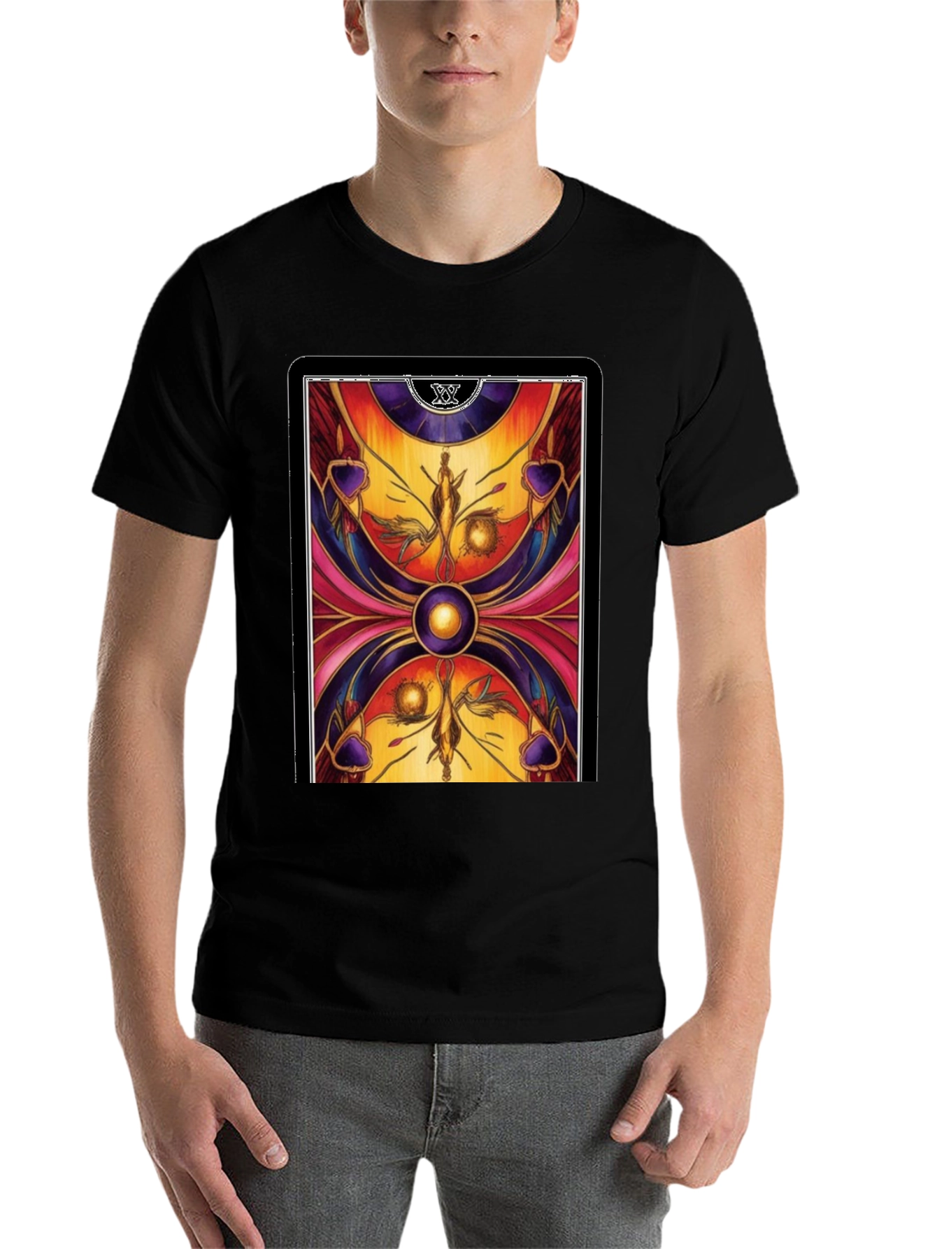Black Tarot Card Graphic T-Shirt view 7