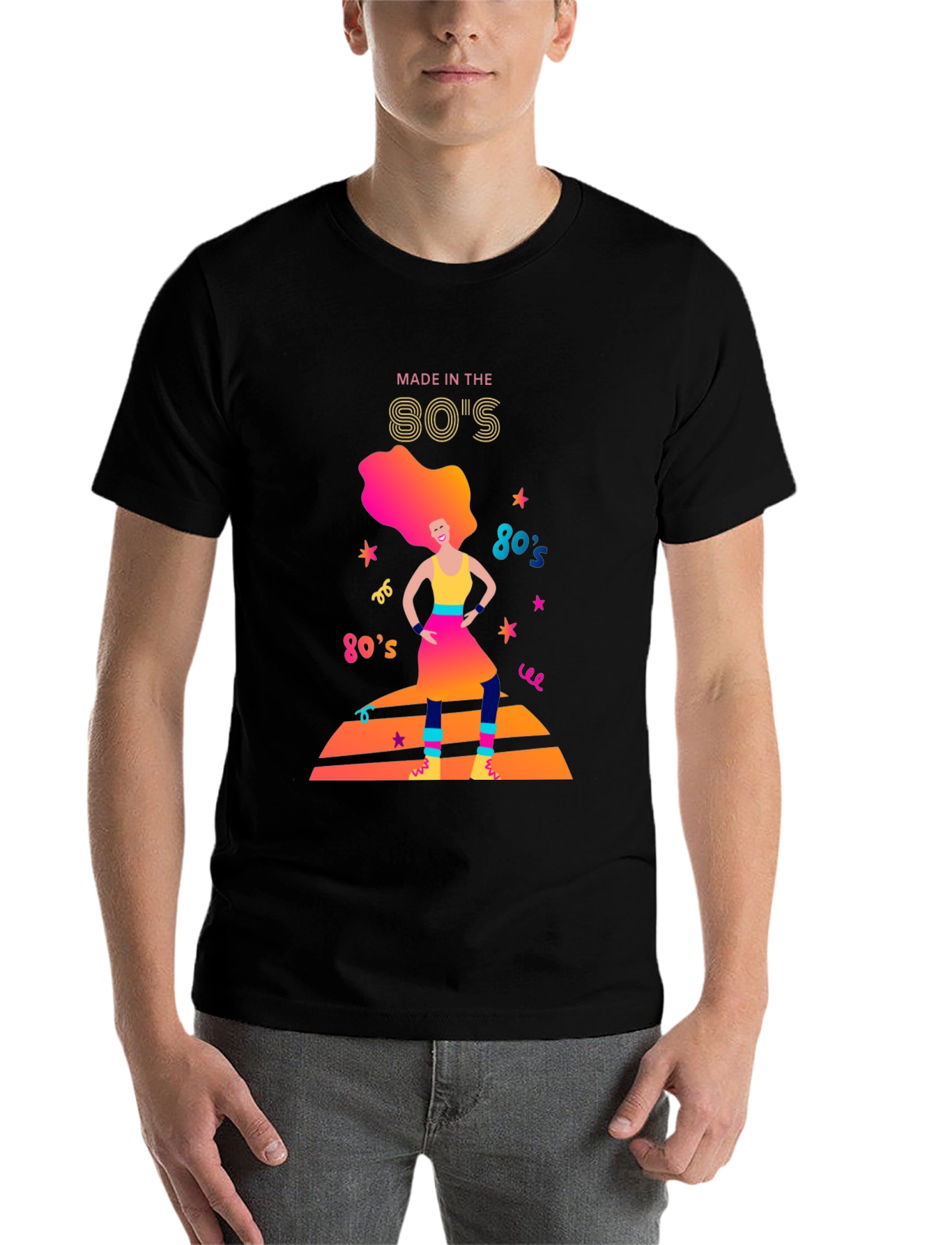 Black Retro '80s Graphic Tee - Totally Awesome! view 7