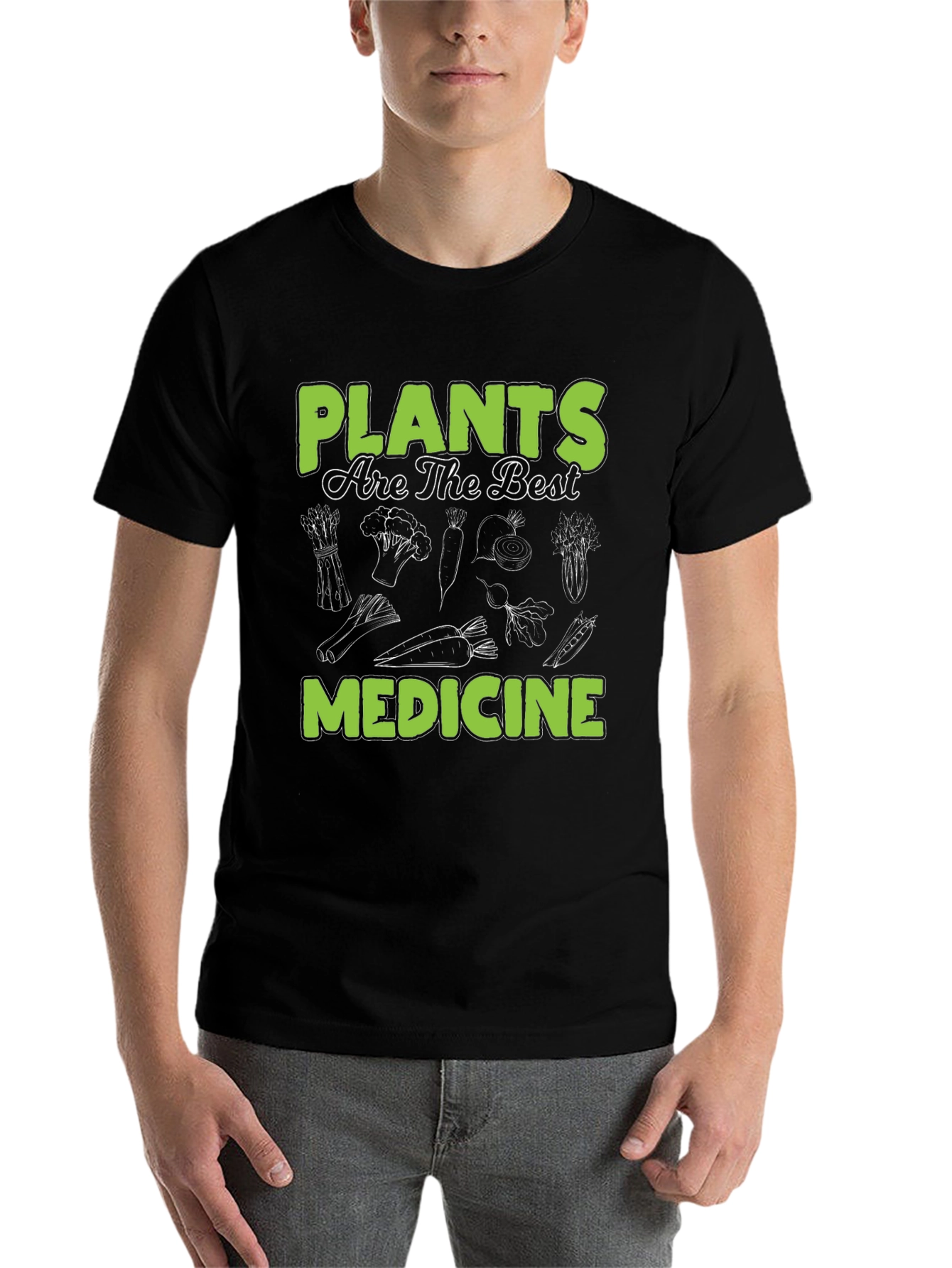Black Plants are the Best Medicine T-Shirt view 7