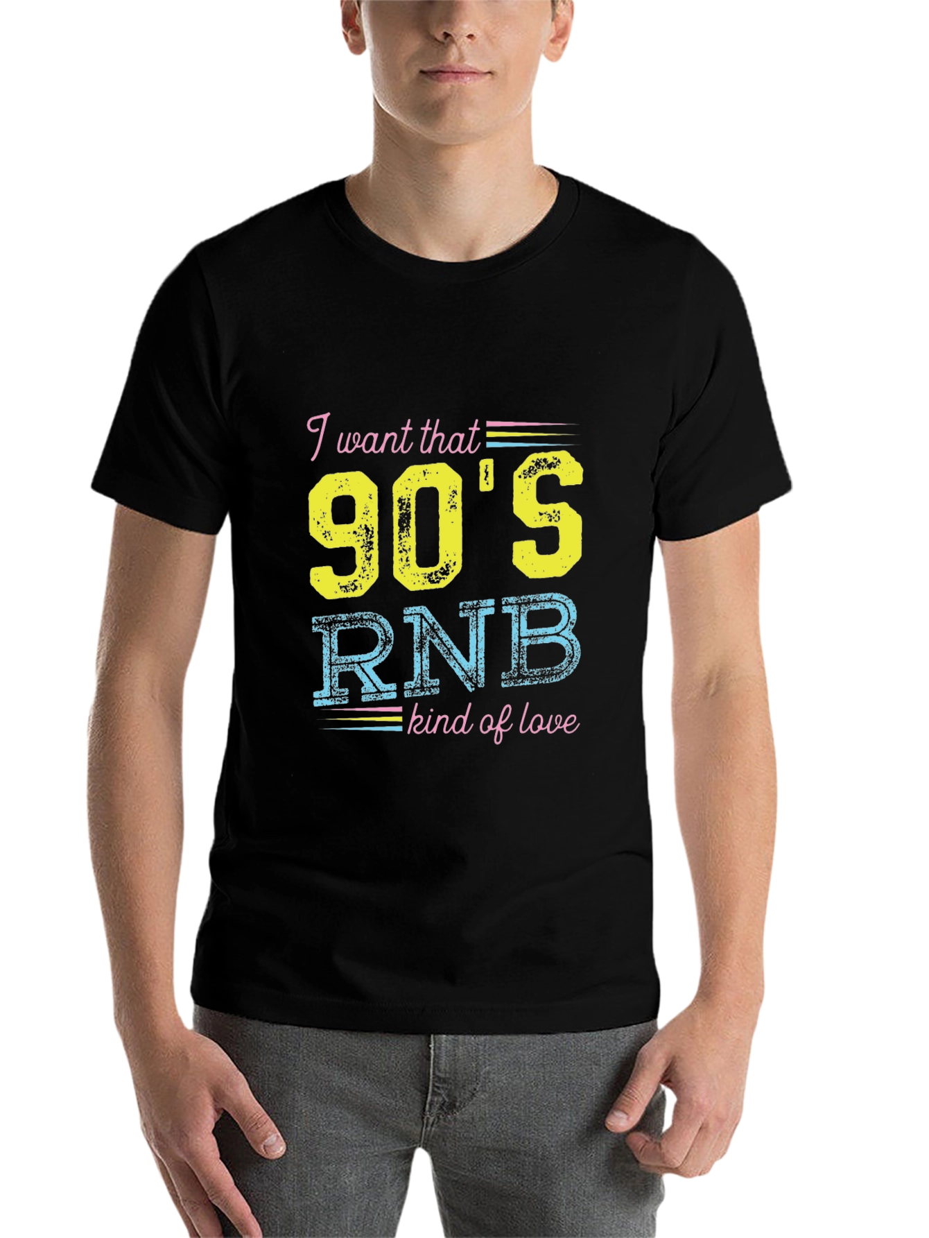 Black 90's RNB Kind of Love T-Shirt view 7
