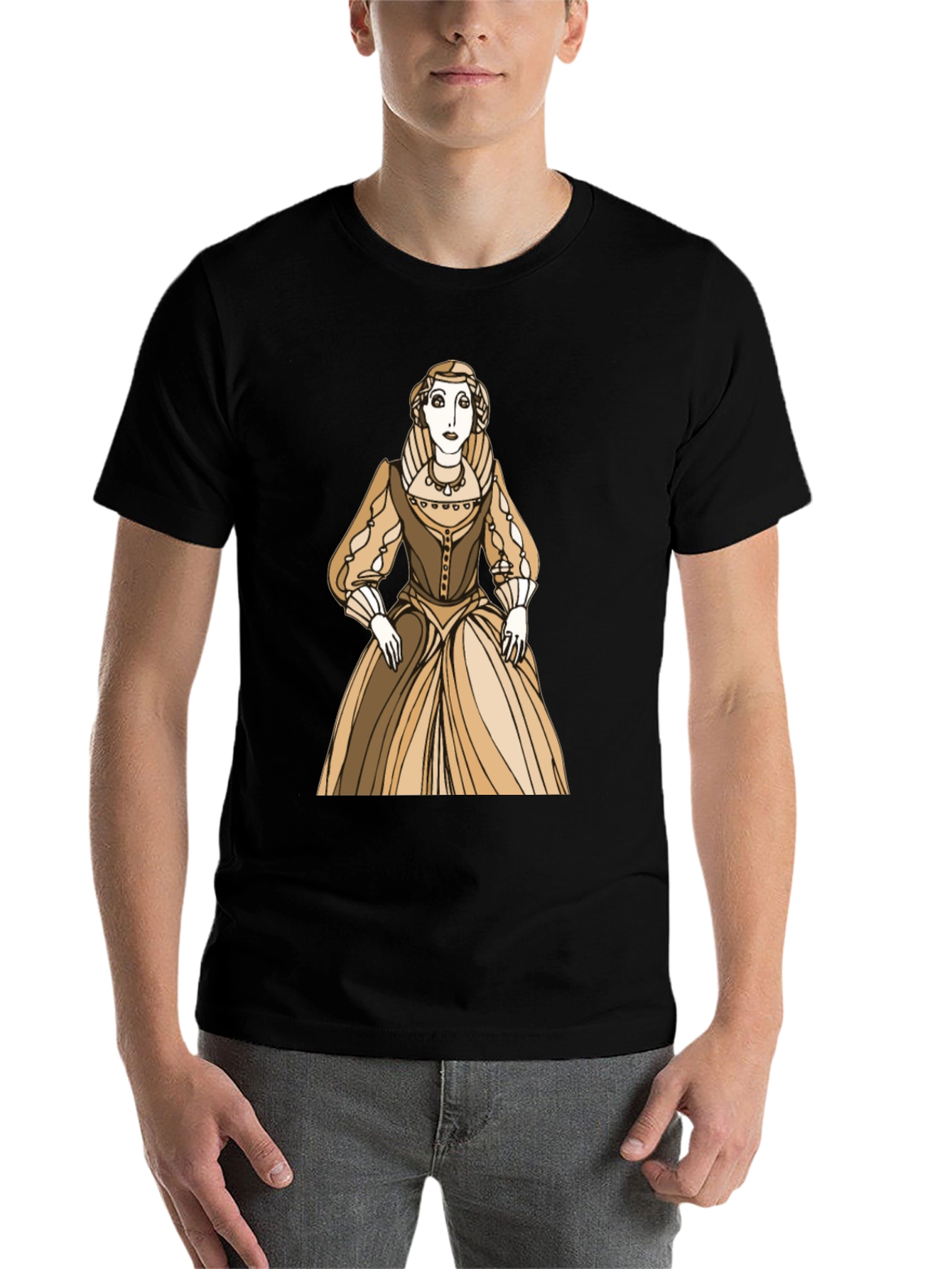 Black Renaissance Woman Graphic Tee - Classic Art Shirt view 7