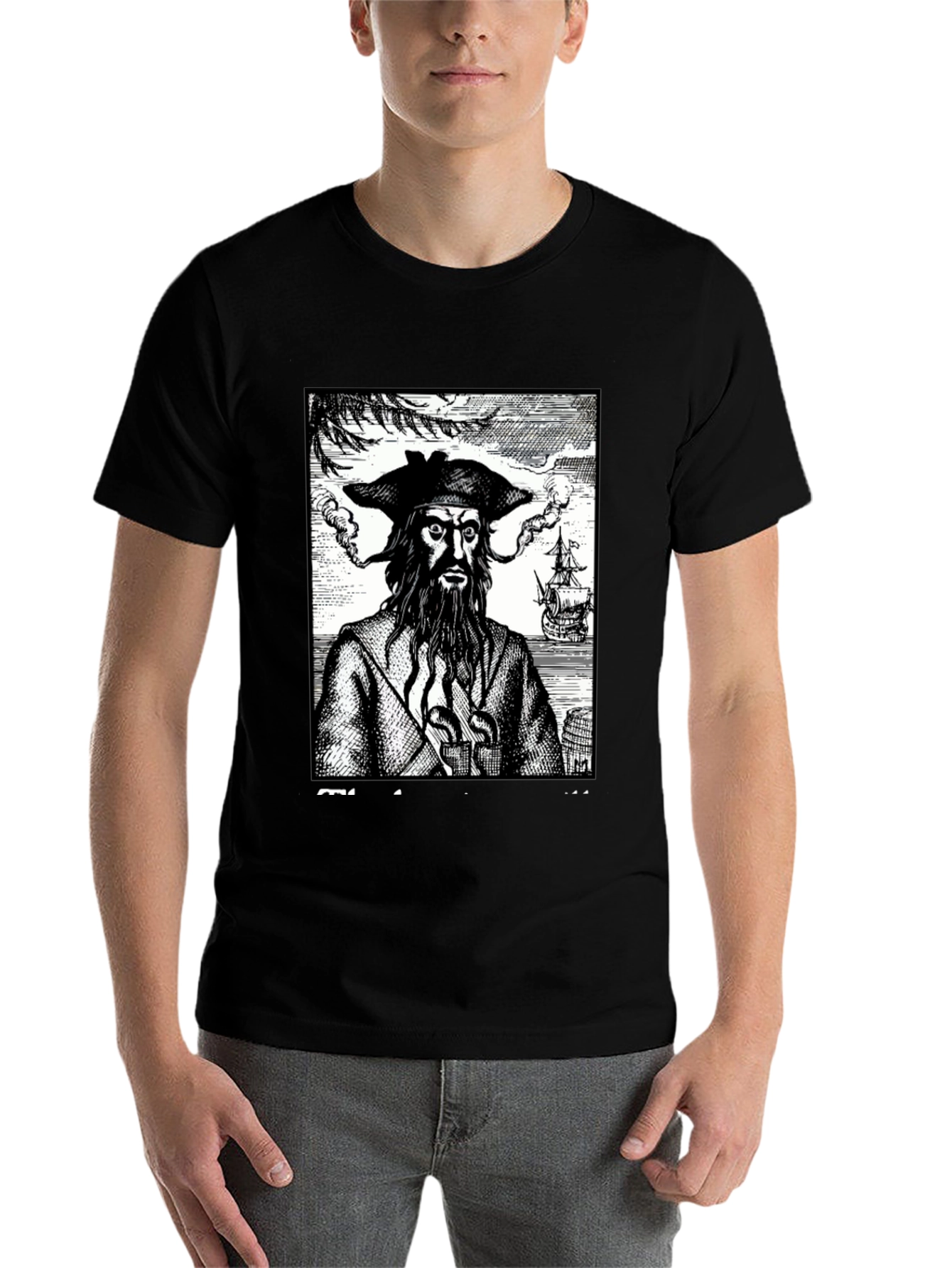 Blackbeard Pirate Graphic Tee - Classic Novelty Shirt - 7