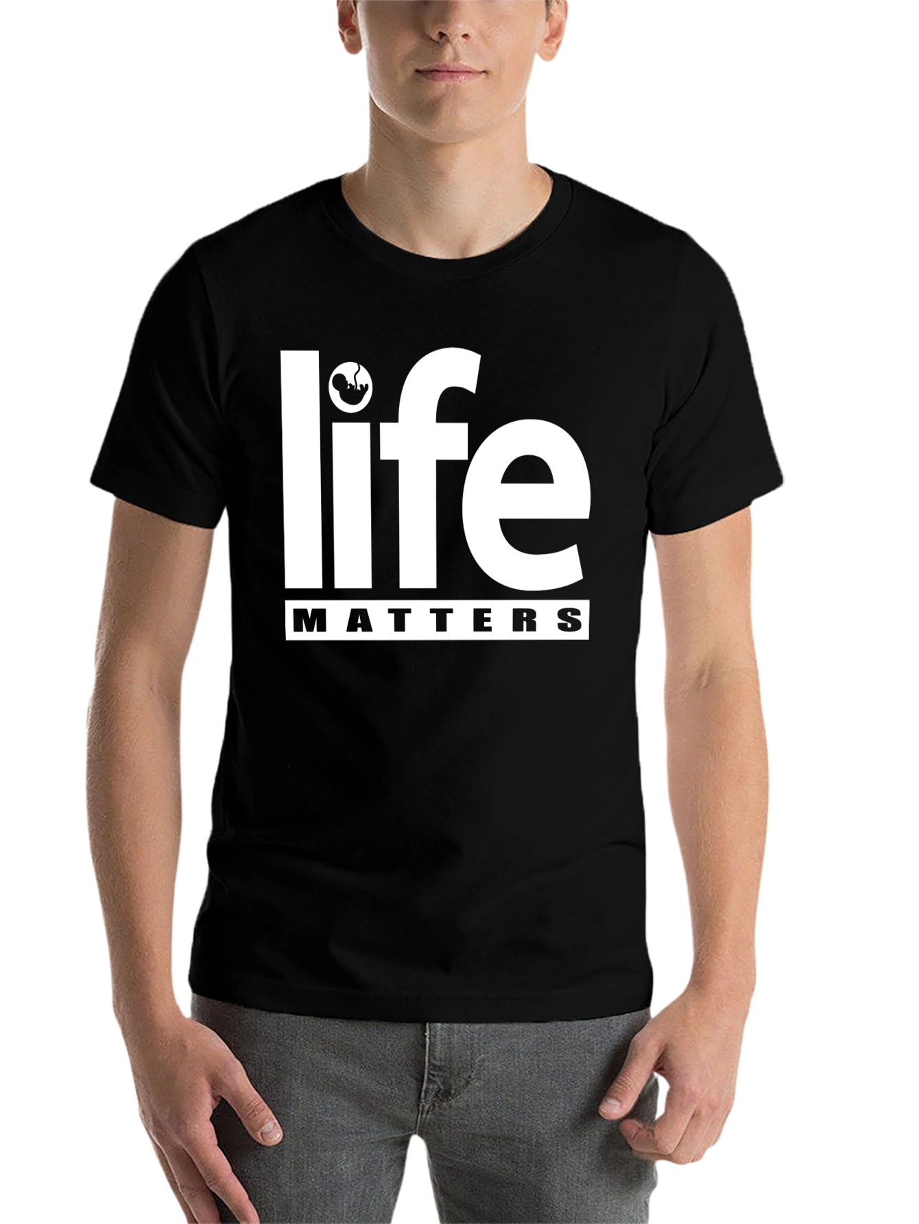 Black Life Matters Pro-Life T-Shirt Black view 7
