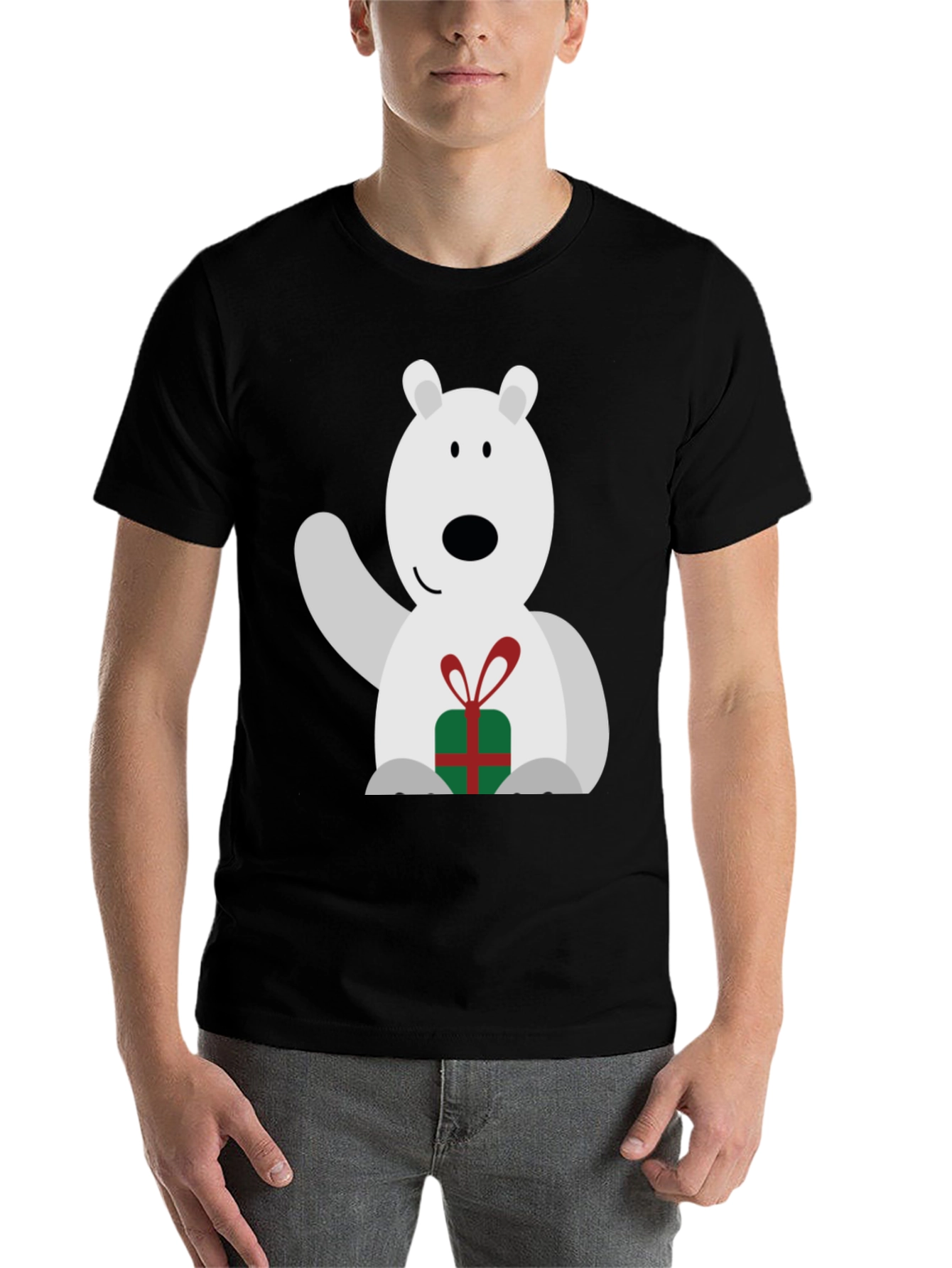 Black Polar Bear Gift Tee view 7