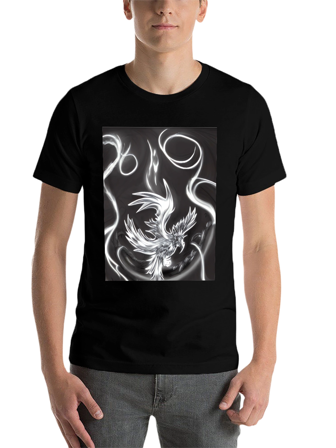Black Phoenix Graphic Black T-Shirt view 7
